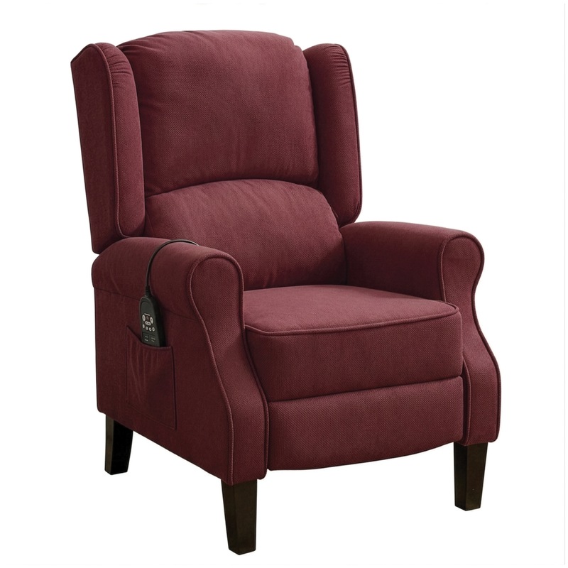 Massage Wingback Recliner with Heat - MIDNIGHT VELVET CATALOG