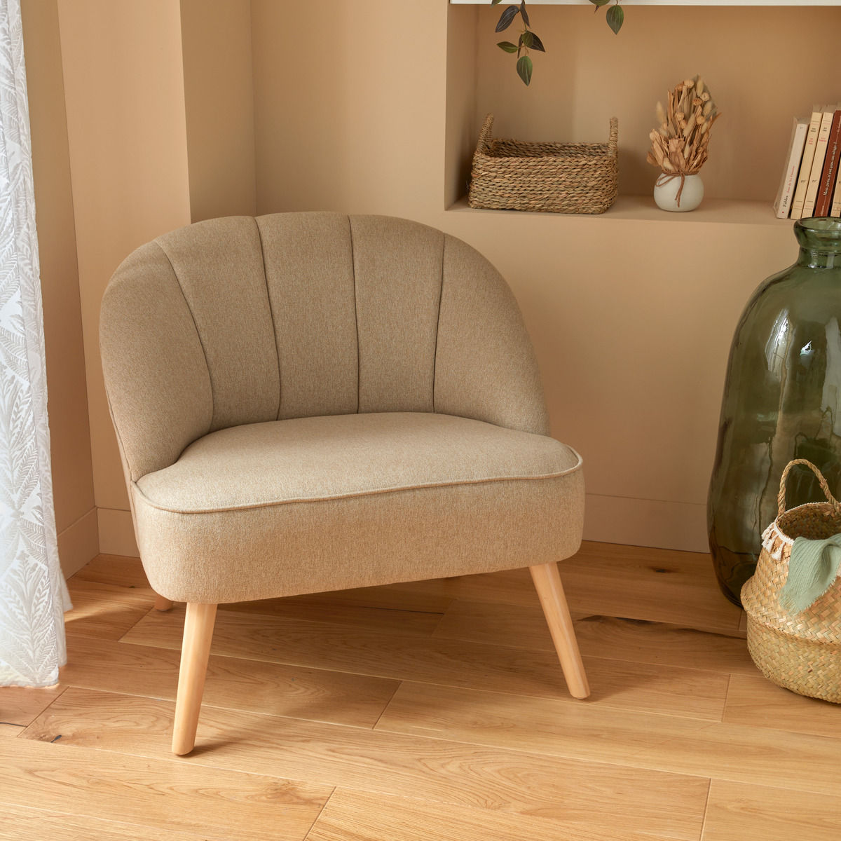 Armchair "Naova" Beige, 1 seat