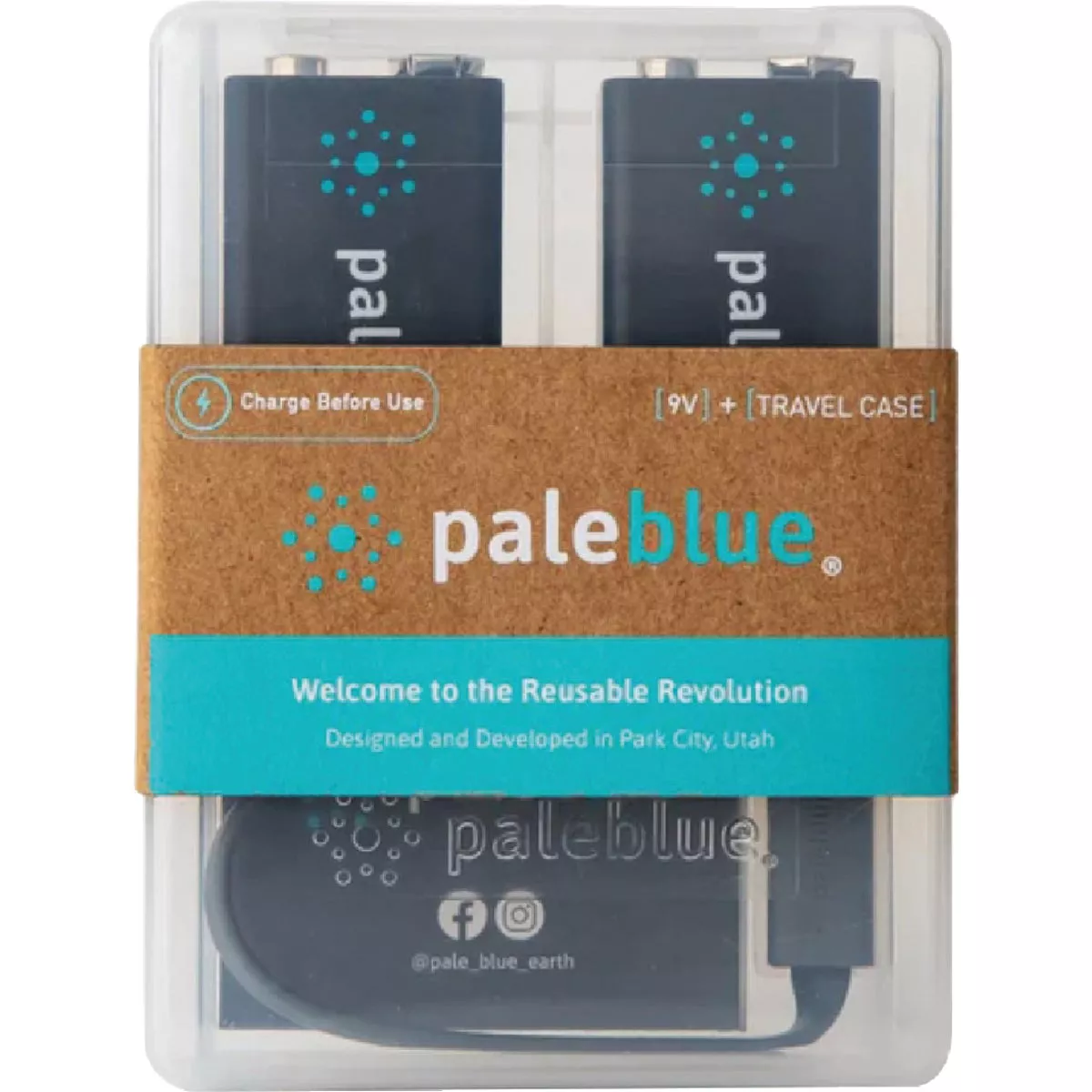 Paleblue 9V Lithium-Ion Rechargeable Battery (2-Pack)
