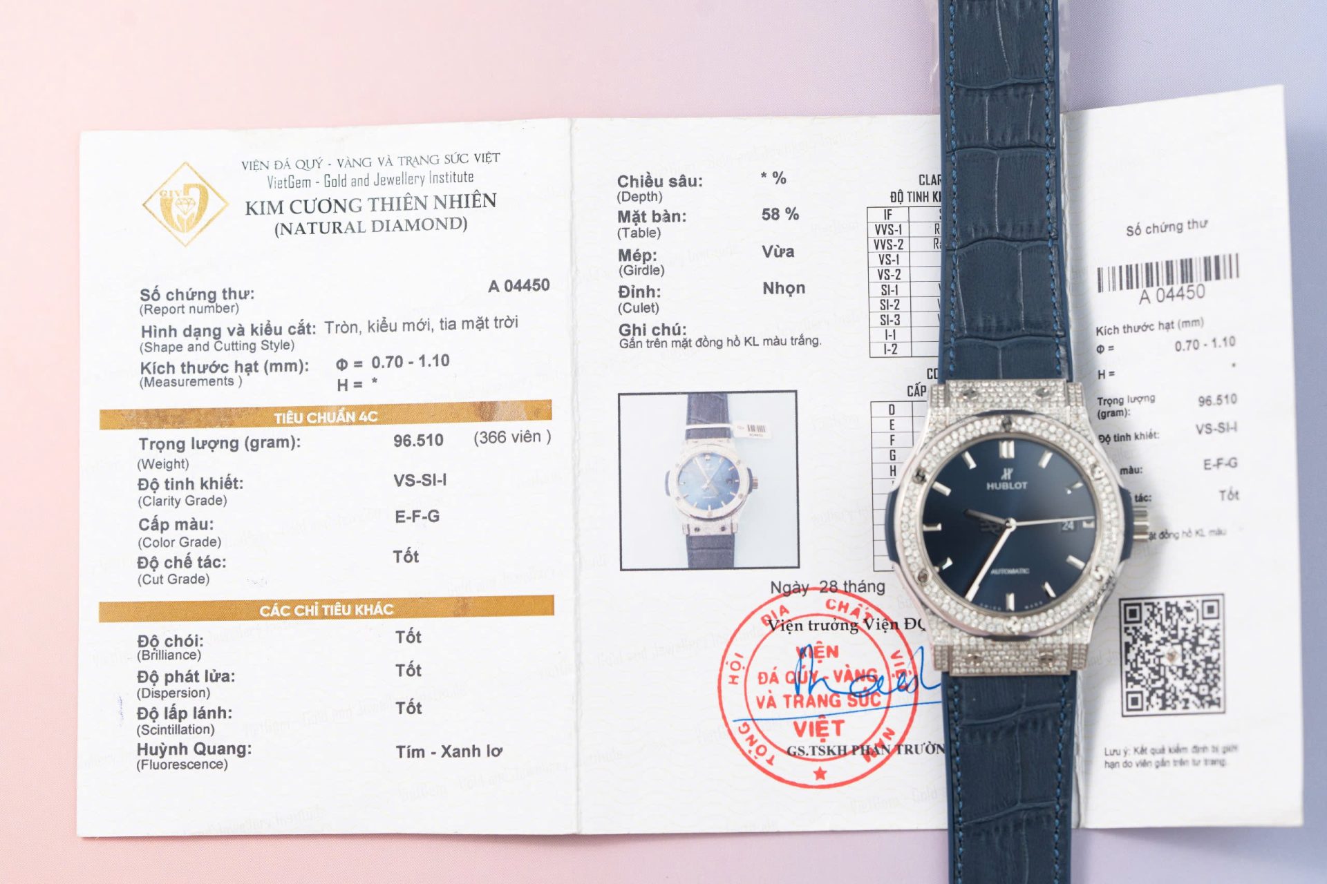 Hublot Replica 11 Watch Classic Fusion Full Natural Diamond Blue Dial 42mm - Elite Watch Atelier