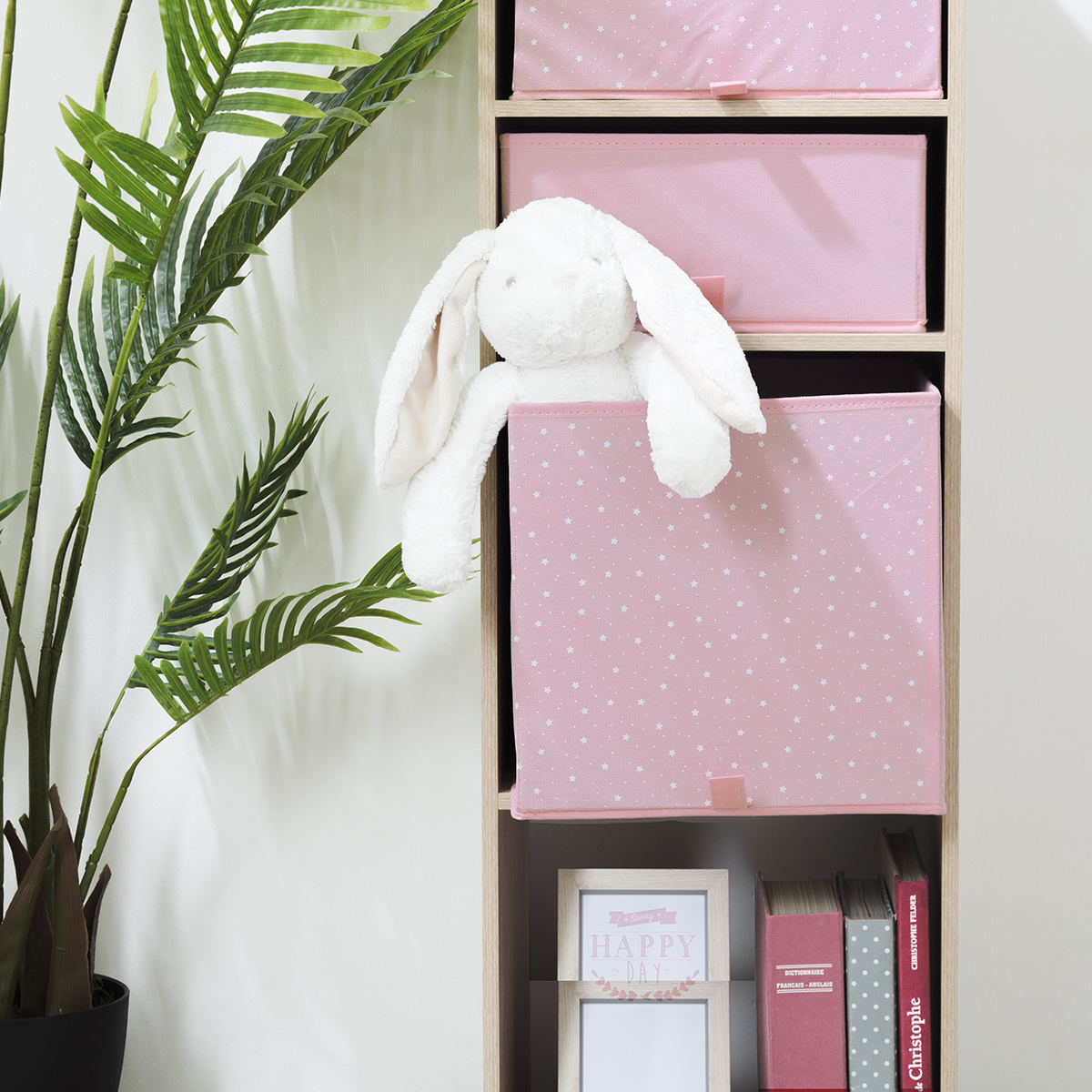 Storage bin "Star" Pink, 29x29 cm