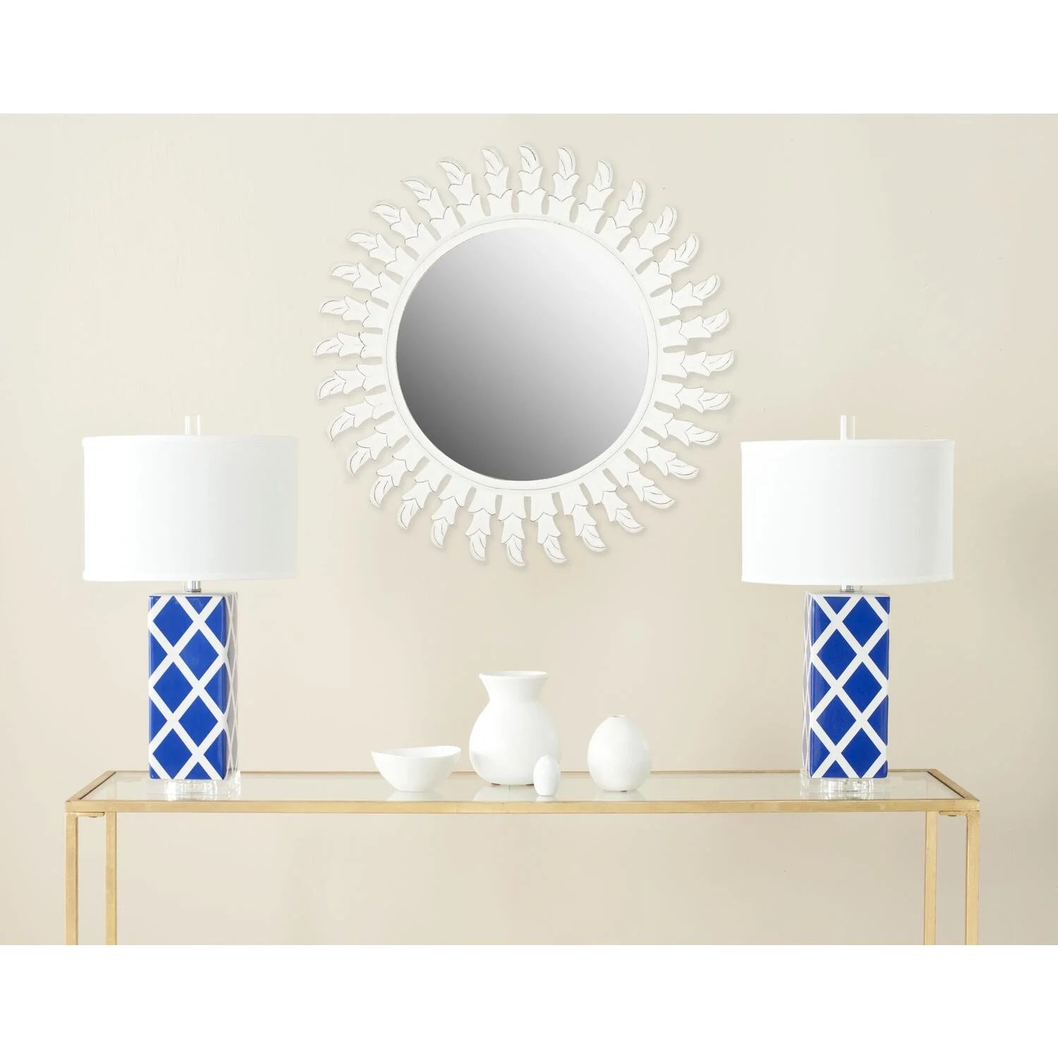 SAFAVIEH Inca Sun Transitional Round Wall Mirror, Gold