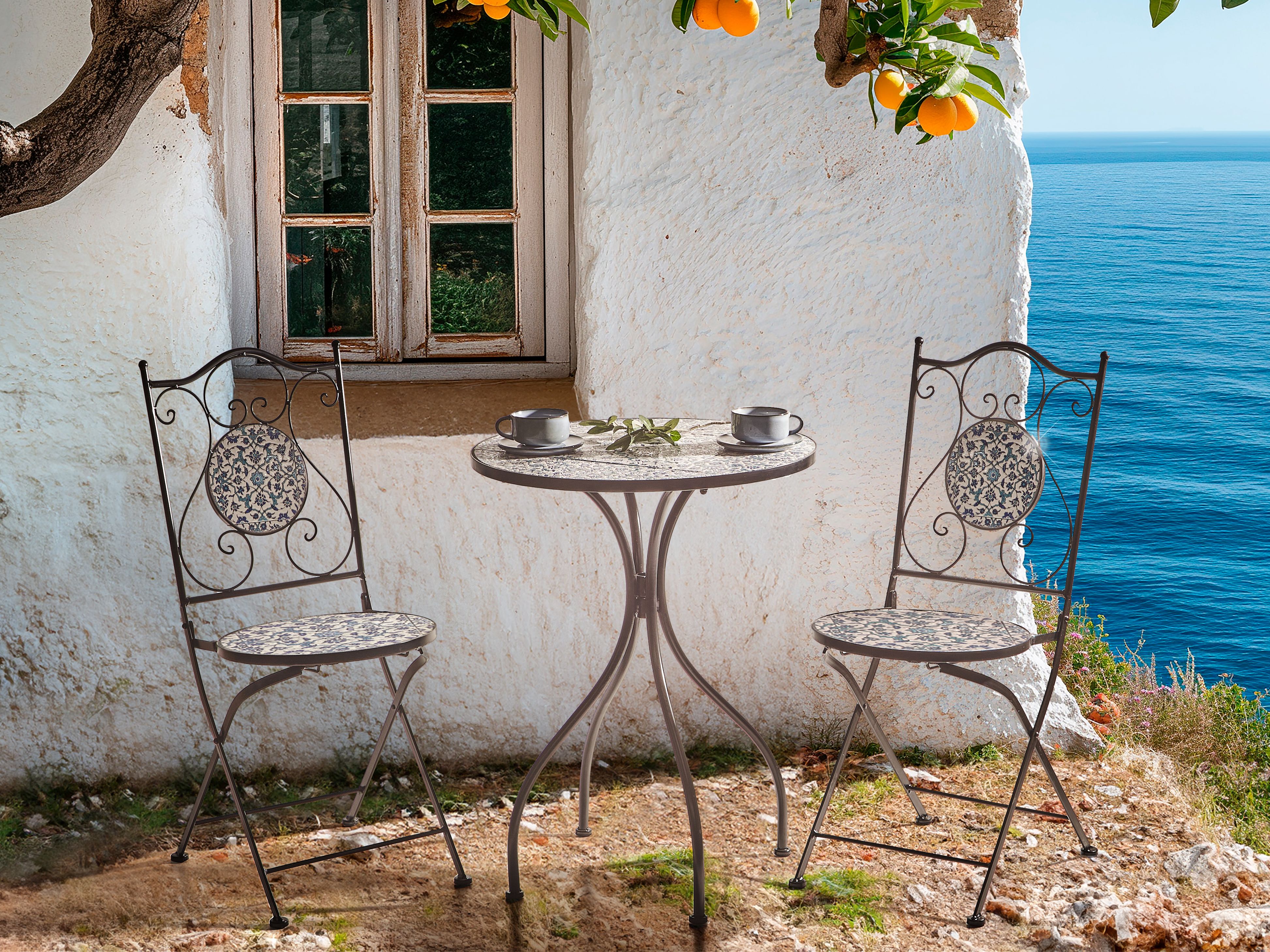 Bistro Table CHAPECO 60 cm 60 cm Metal Black