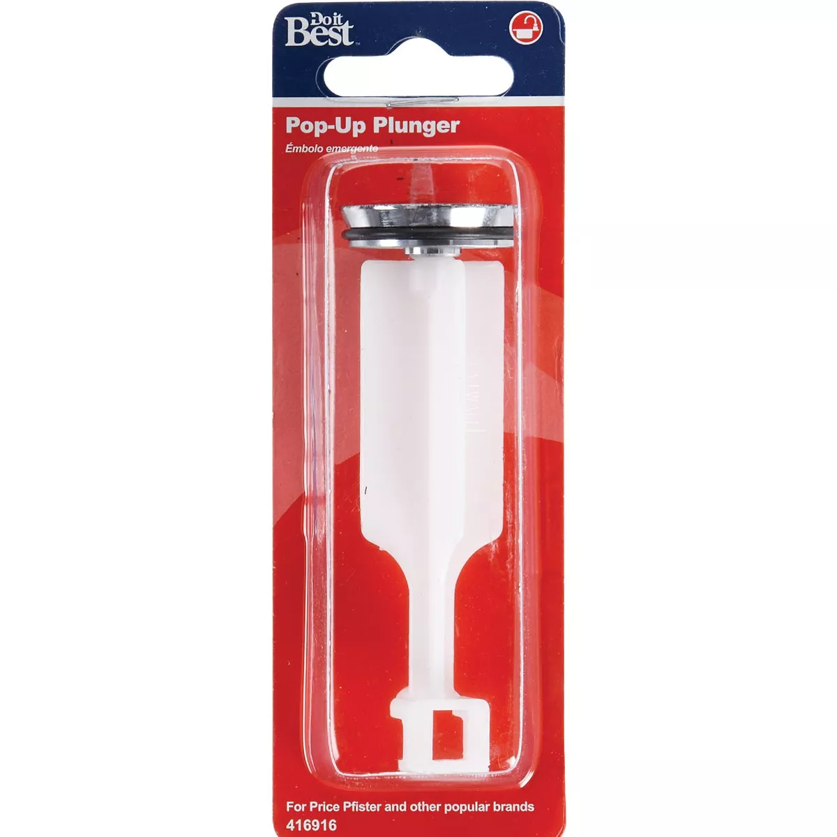 Do it Best 4.09 In. x 1.23 In. Chrome Pop-Up Drain Stopper