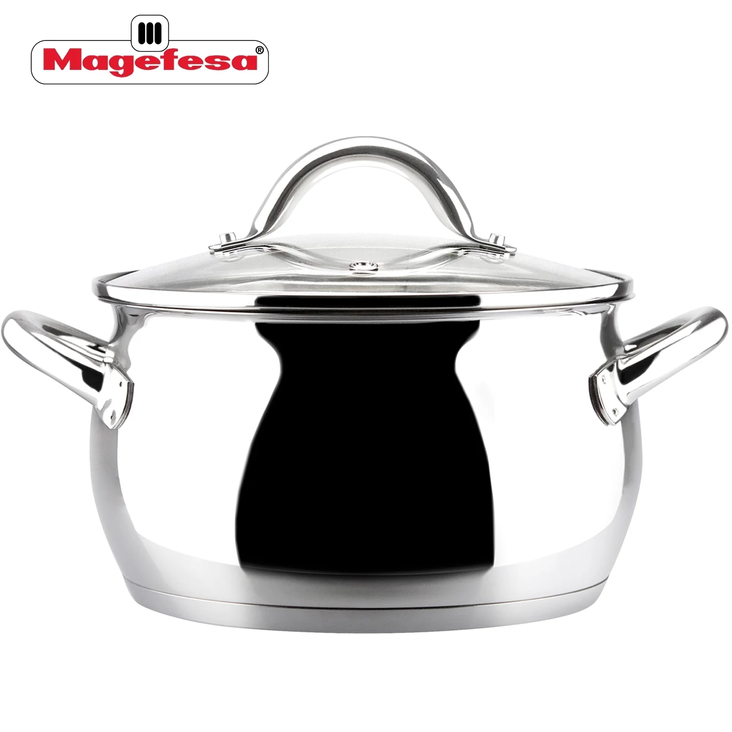 Magefesa Kuchen 9-Piece Stainless Steel Cookware Set, Includes Four Pots and a Frying Pan with Glass Lids and Ergonomic Handles, Suitable for All types of Stovetops including Induction - Image 8