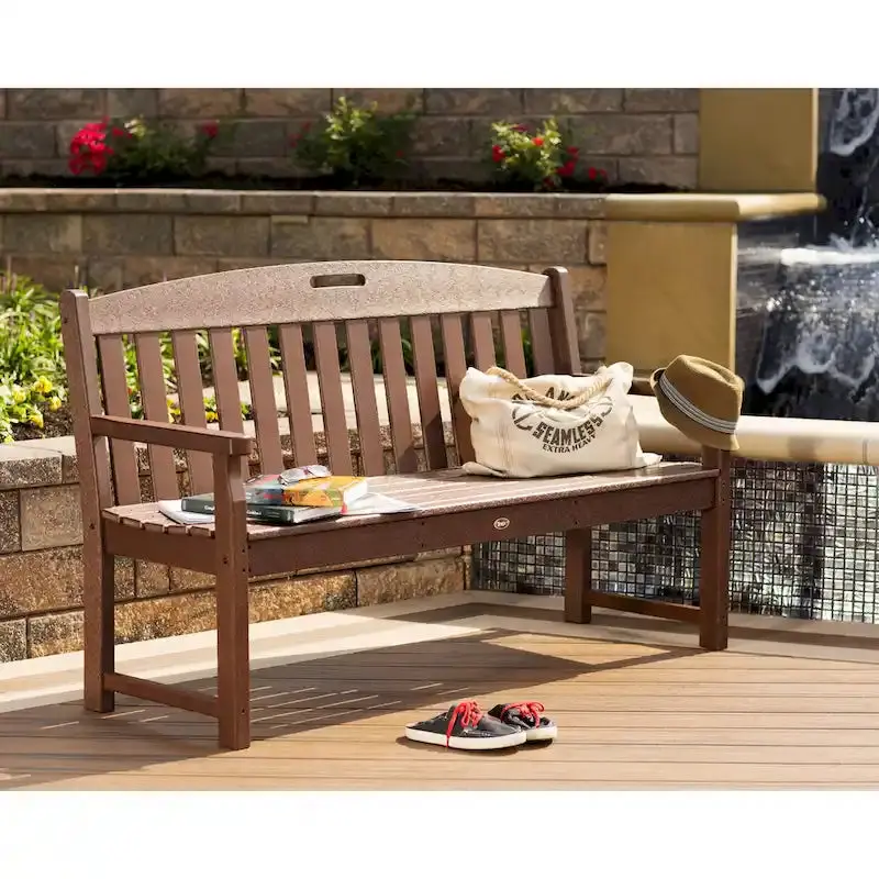 POLYWOOD Outdoor Bench, 60-Inch Recycled Plastic - Yacht Club - Image 6 POLYWOOD Outdoor Bench, 60-Inch Recycled Plastic - Yacht Club - Image 6