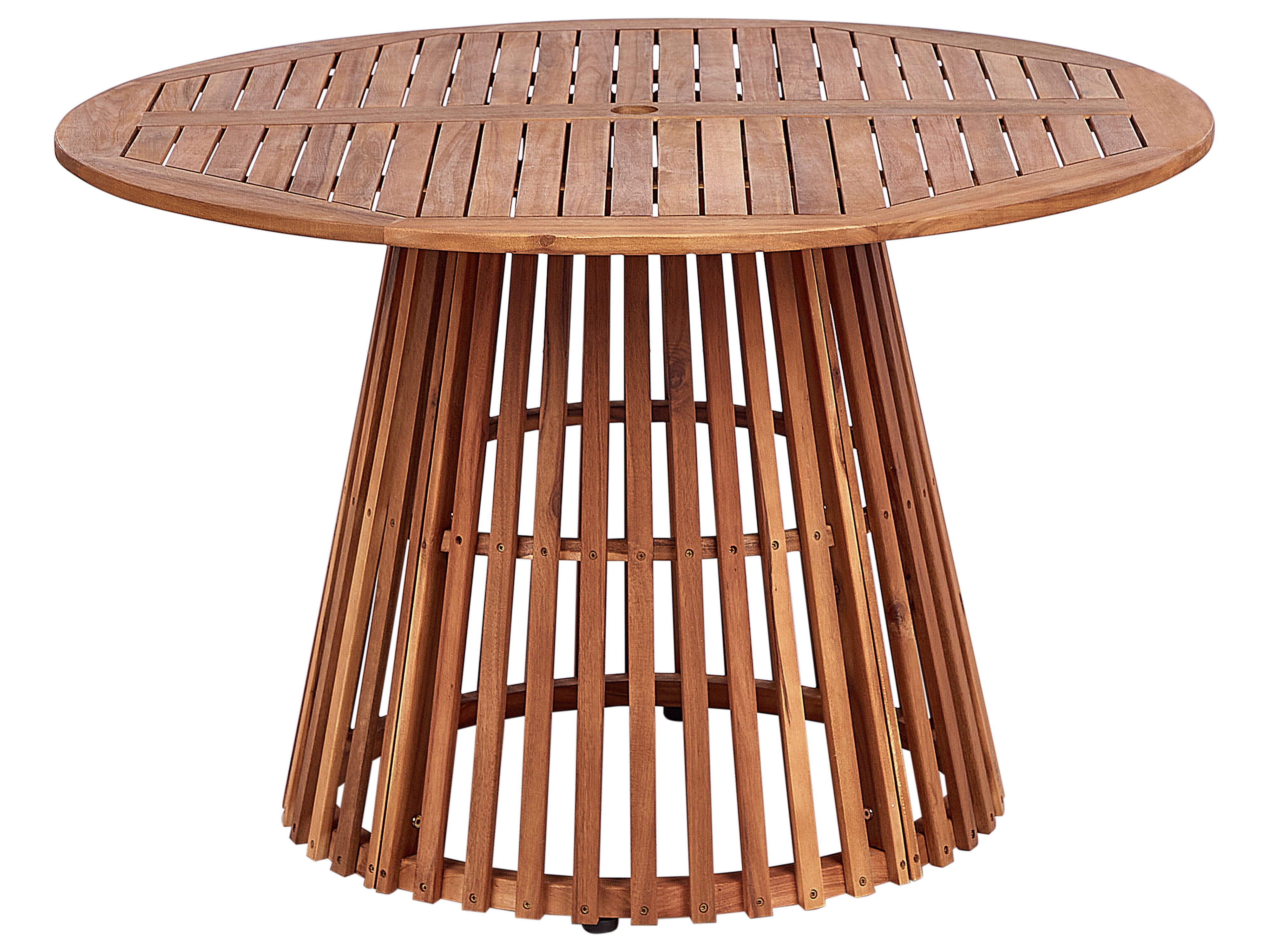 Garden Dining Table AGELLO 120 cm 120 cm Acacia Wood Brown