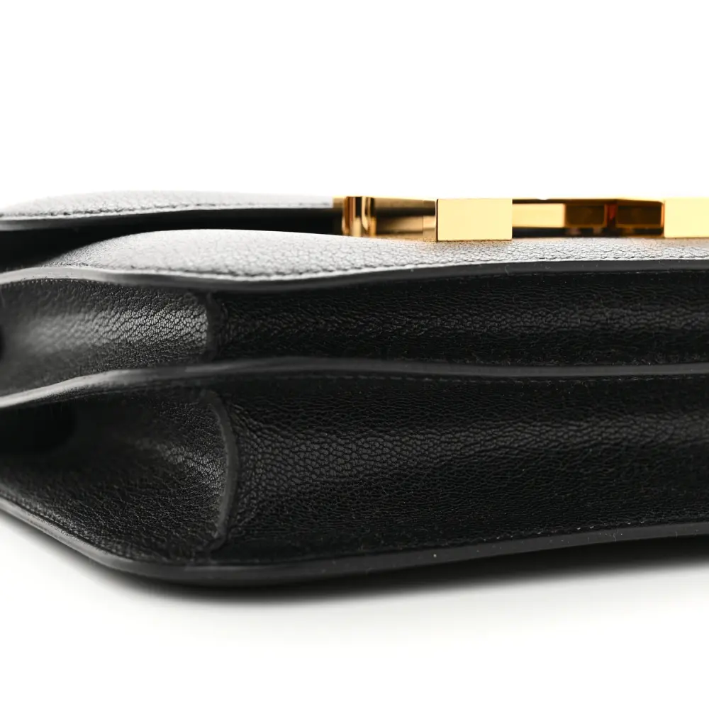 Hermès Black Chèvre Mysore Leather Constance 18 Rose Gold Hardware High-quality Replica1:1High-quality replica