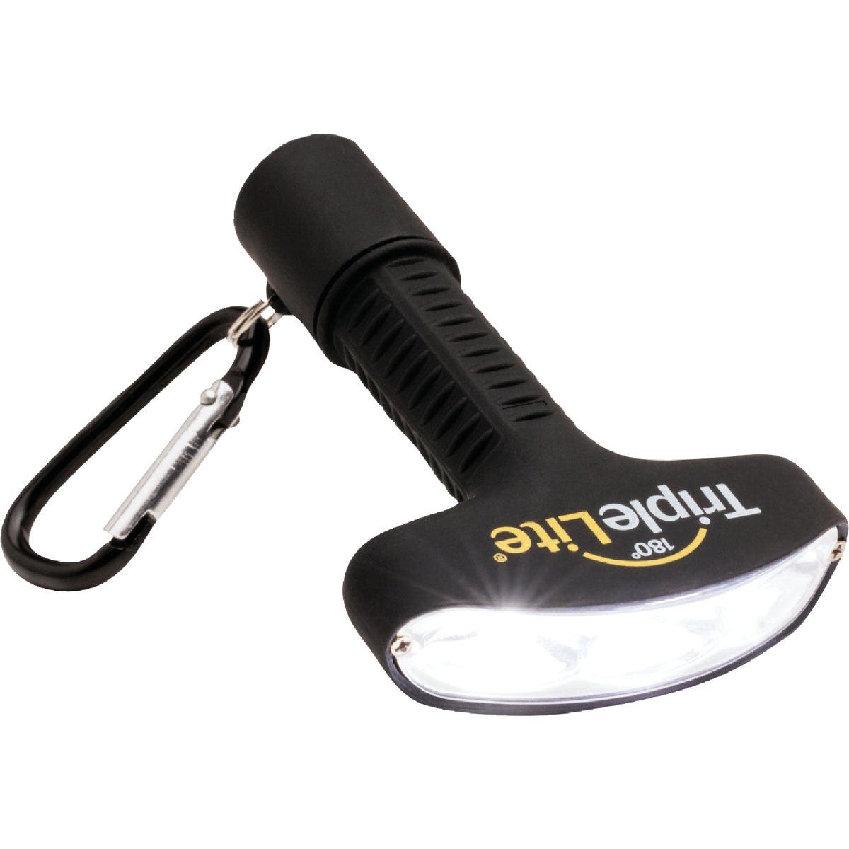 TripleLite 50 Lm. Black 180 Deg Mini LED Flashlight with Carabiner