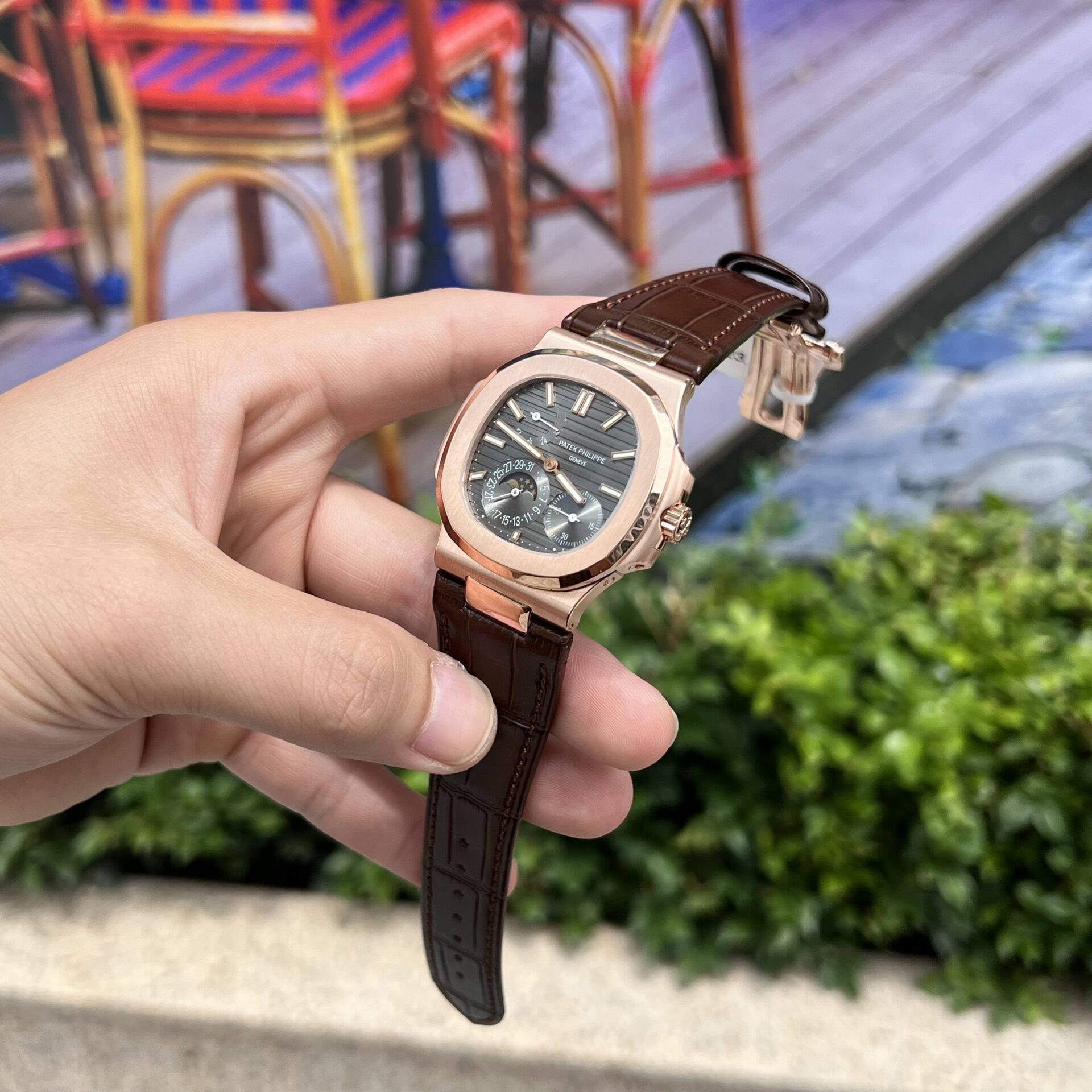 Patek Philippe Replica 1:1 Watch Nautilus 5712R Rose Gold Wrapped 18K GR Factory 40mm - Top club