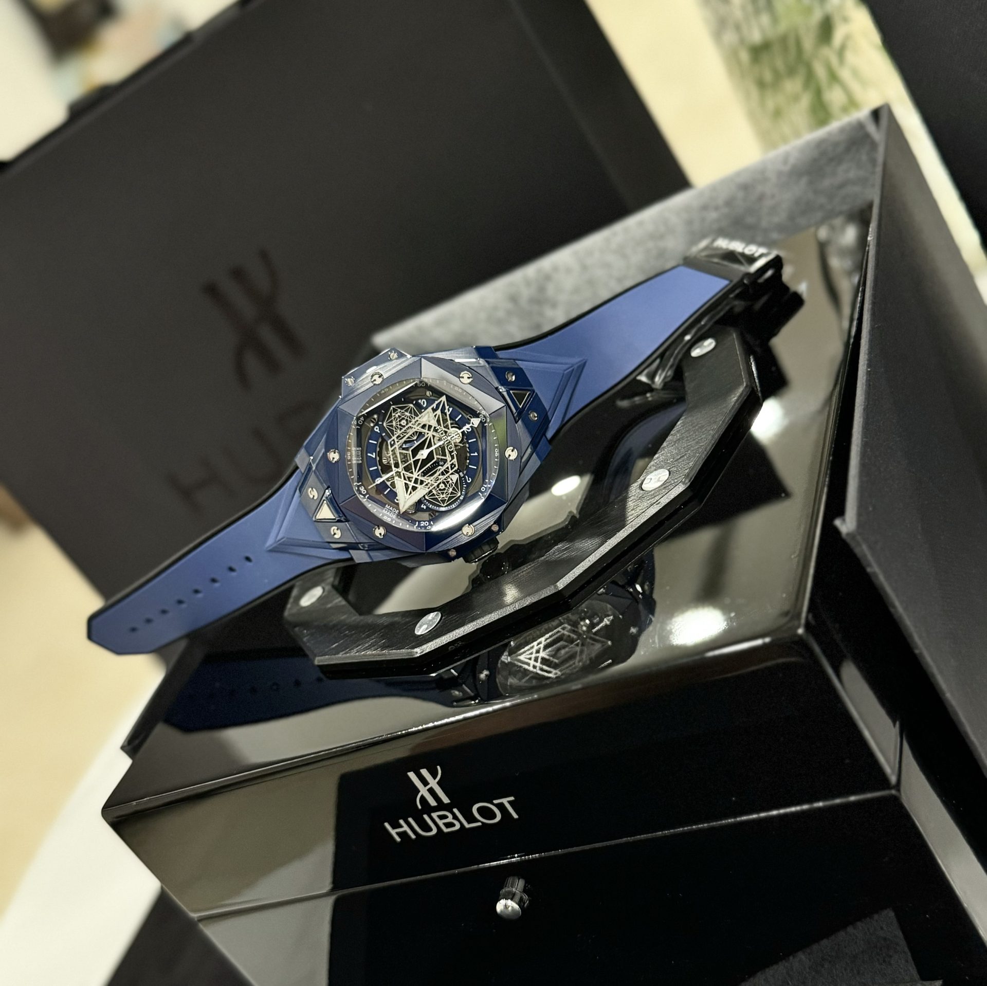 Hublot Replica 1:1 Watch Big Bang Sang Bleu ll Blue Ceramic Case Factory BBF 45mm - Top club