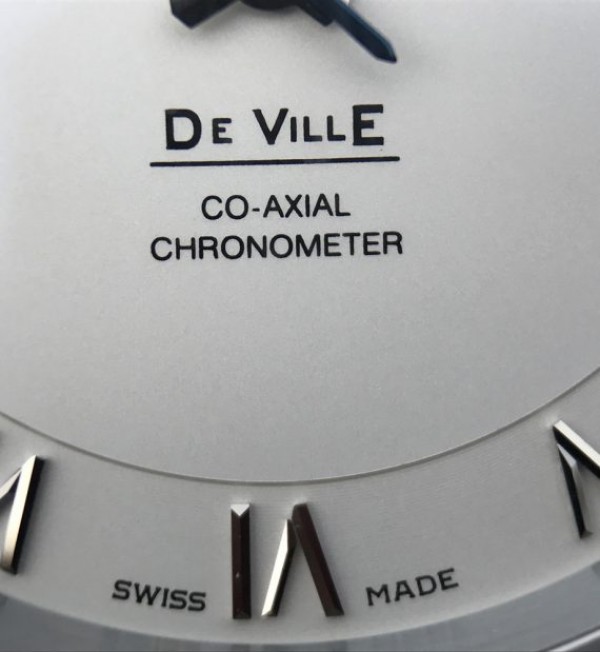 Replica Omega V6 De Ville 41mm SS White Dial Black Leather Strap A8500 - Top club