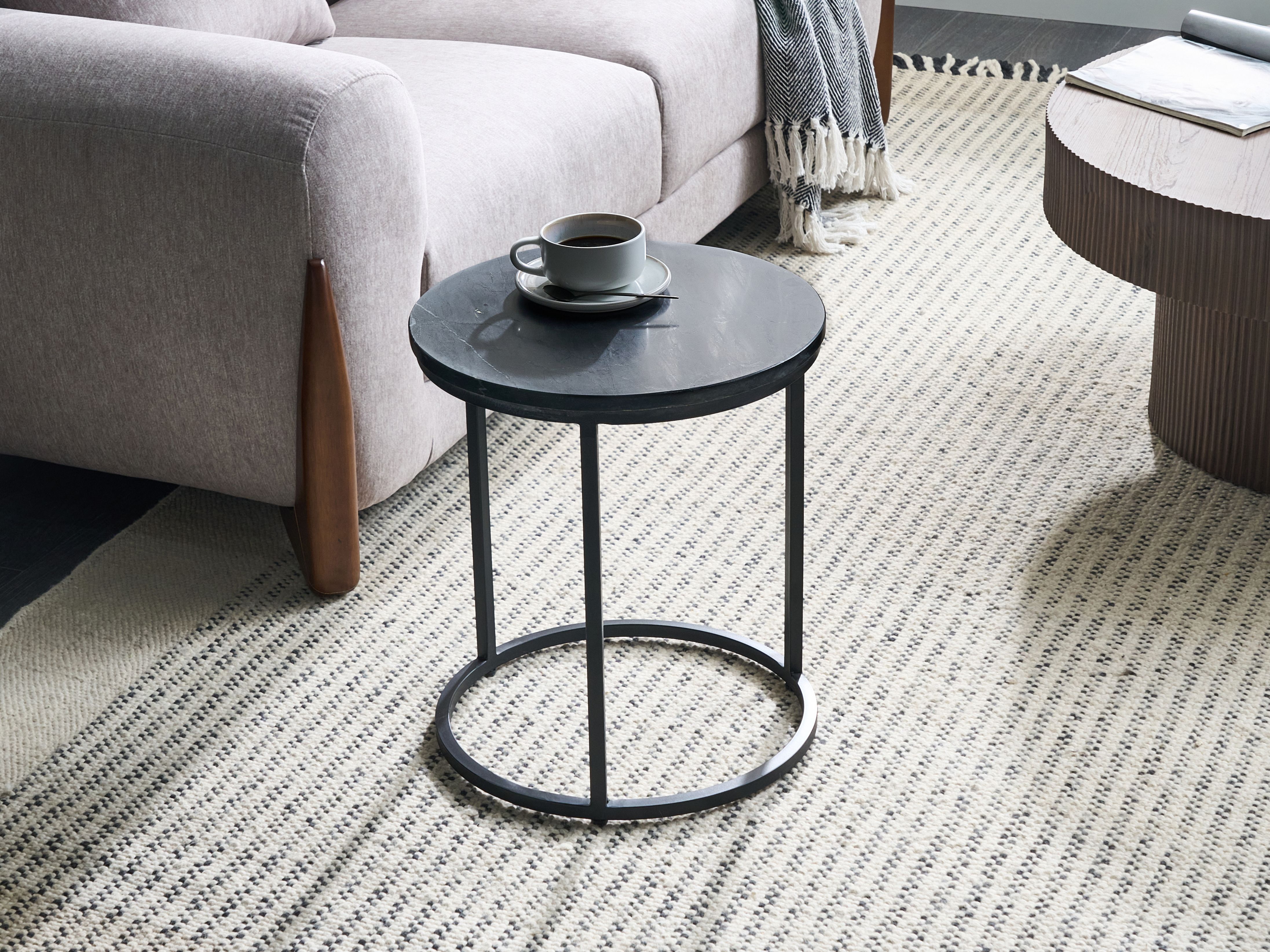 Side Table TYRELL Marble Black