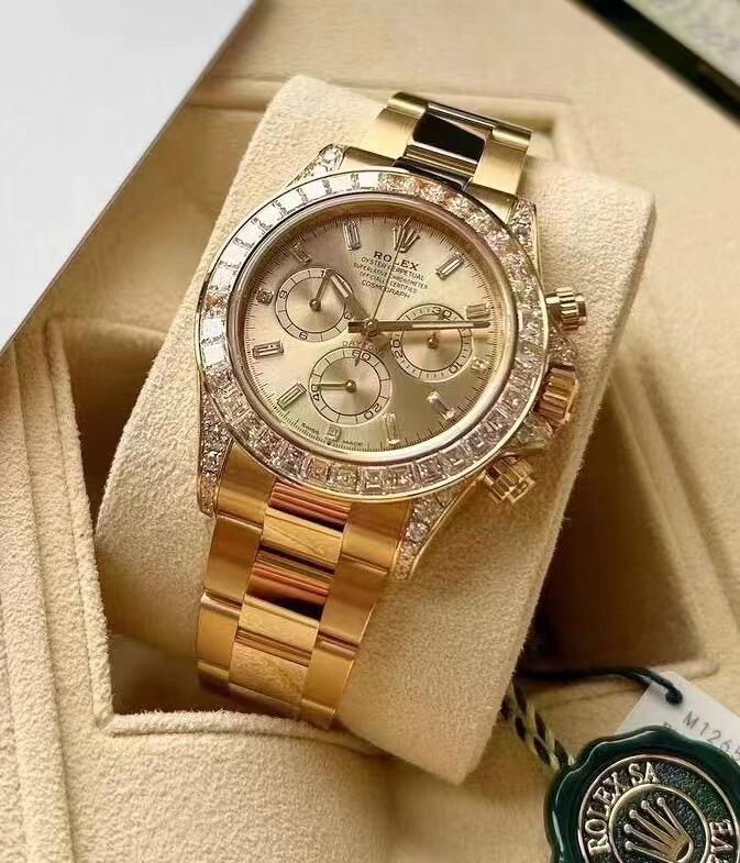 Rolex Cosmograph Daytona Oyster, 40 mm, yellow gold and diamondsReference 126598TBR(1:1 replica) - Top club
