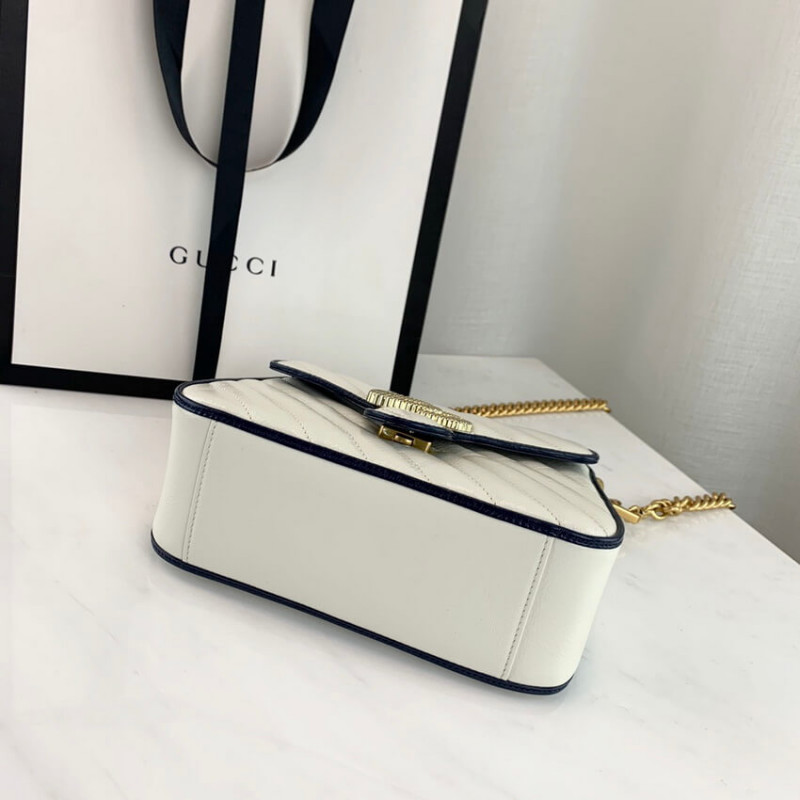 Replica Gucci Gg Marmont Mini Top Handle Bag 583571 White1:1High-quality replica