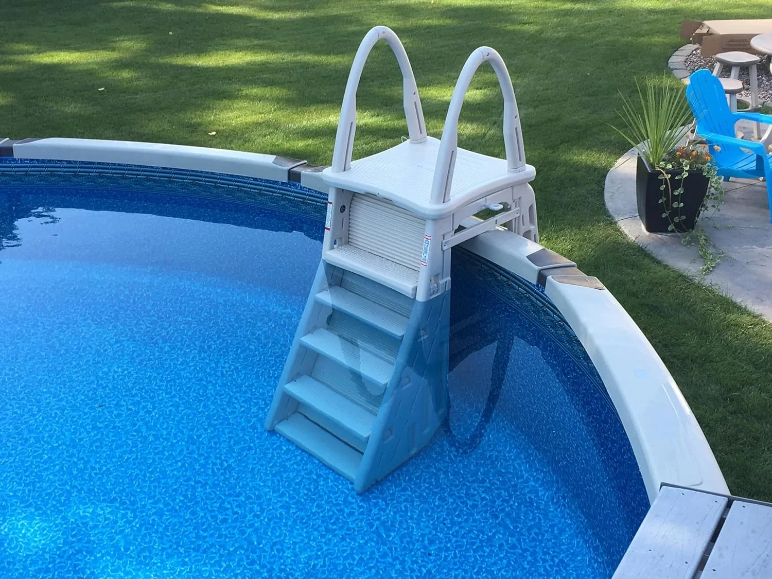 Confer Plastics Above Ground Pool Roll-Guard Safety Ladder, Adjustable - 7200 - Image 5 Confer Plastics Above Ground Pool Roll-Guard Safety Ladder, Adjustable - 7200 - Image 5