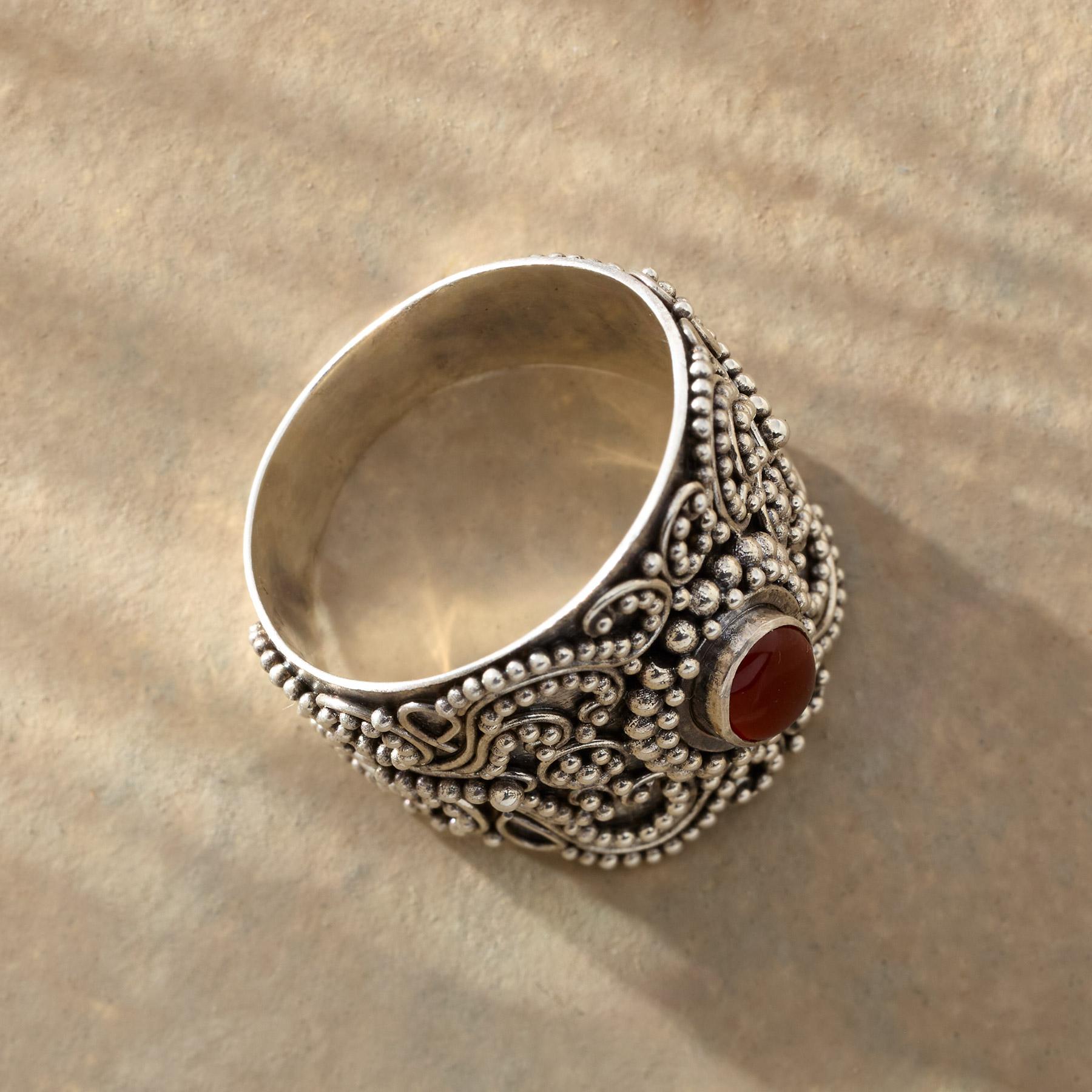 Carnelian Cigar Band Ring - Sundance Clothing