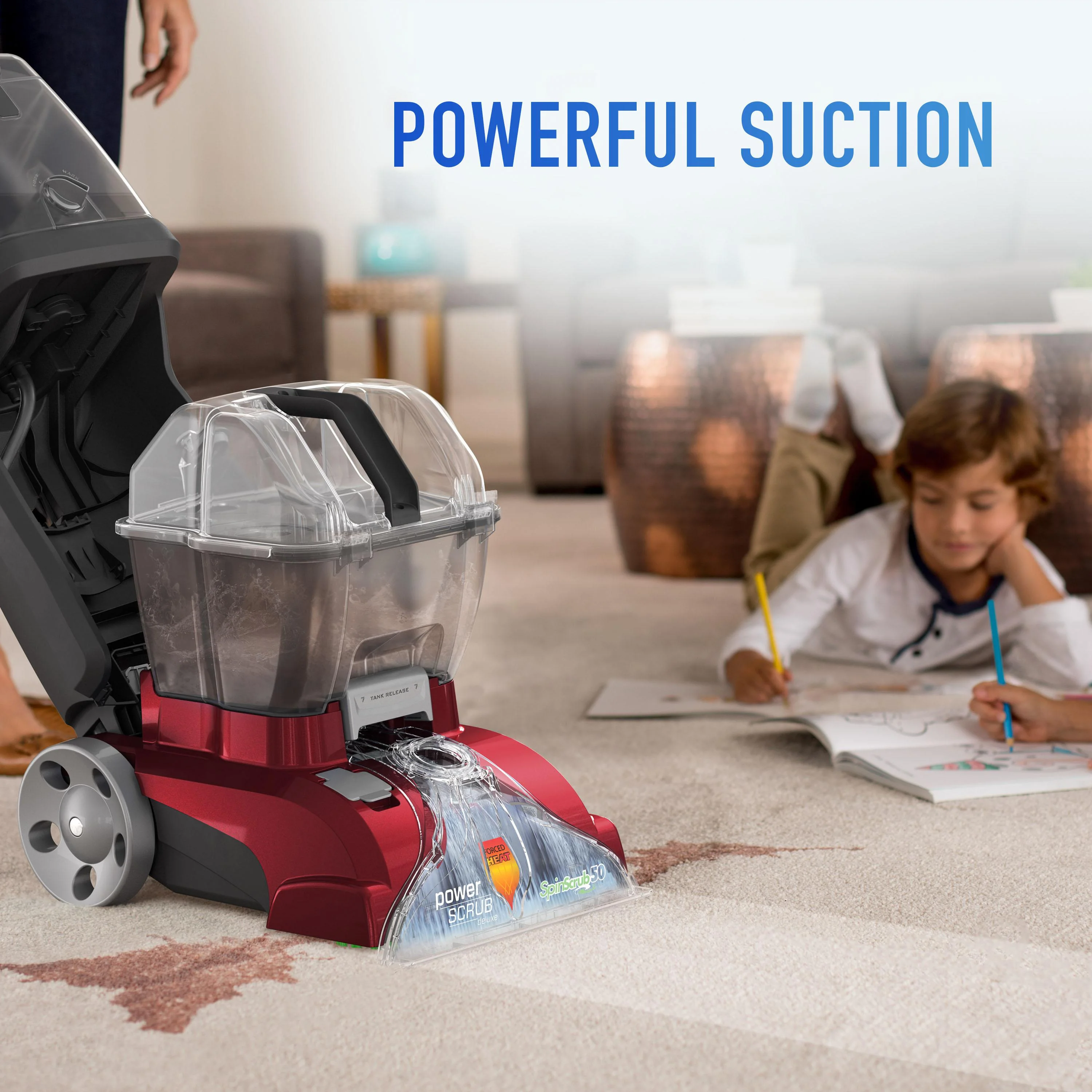 Hoover PowerScrub Deluxe Upright Carpet Cleaner Machine, FH50150V - Image 7
