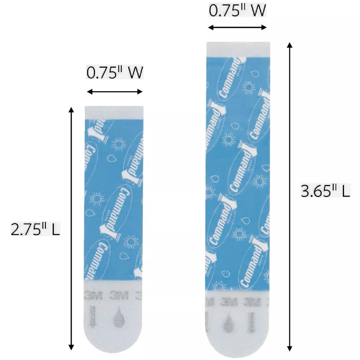 Command Outdoor Medium & Large Foam Replacement Strips, 8 Strips