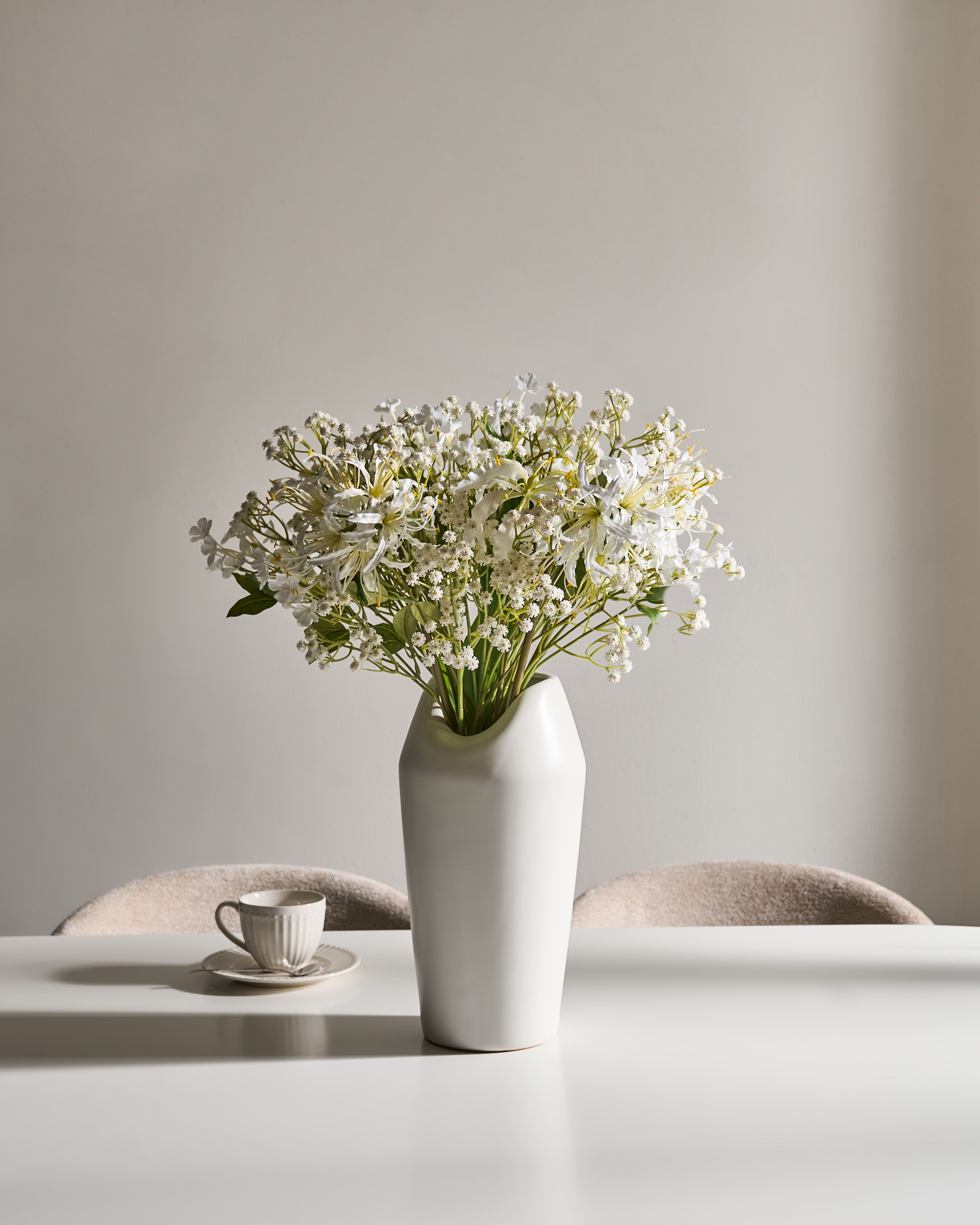 Artificial Flower Bouquet VEIROS 38 cm White