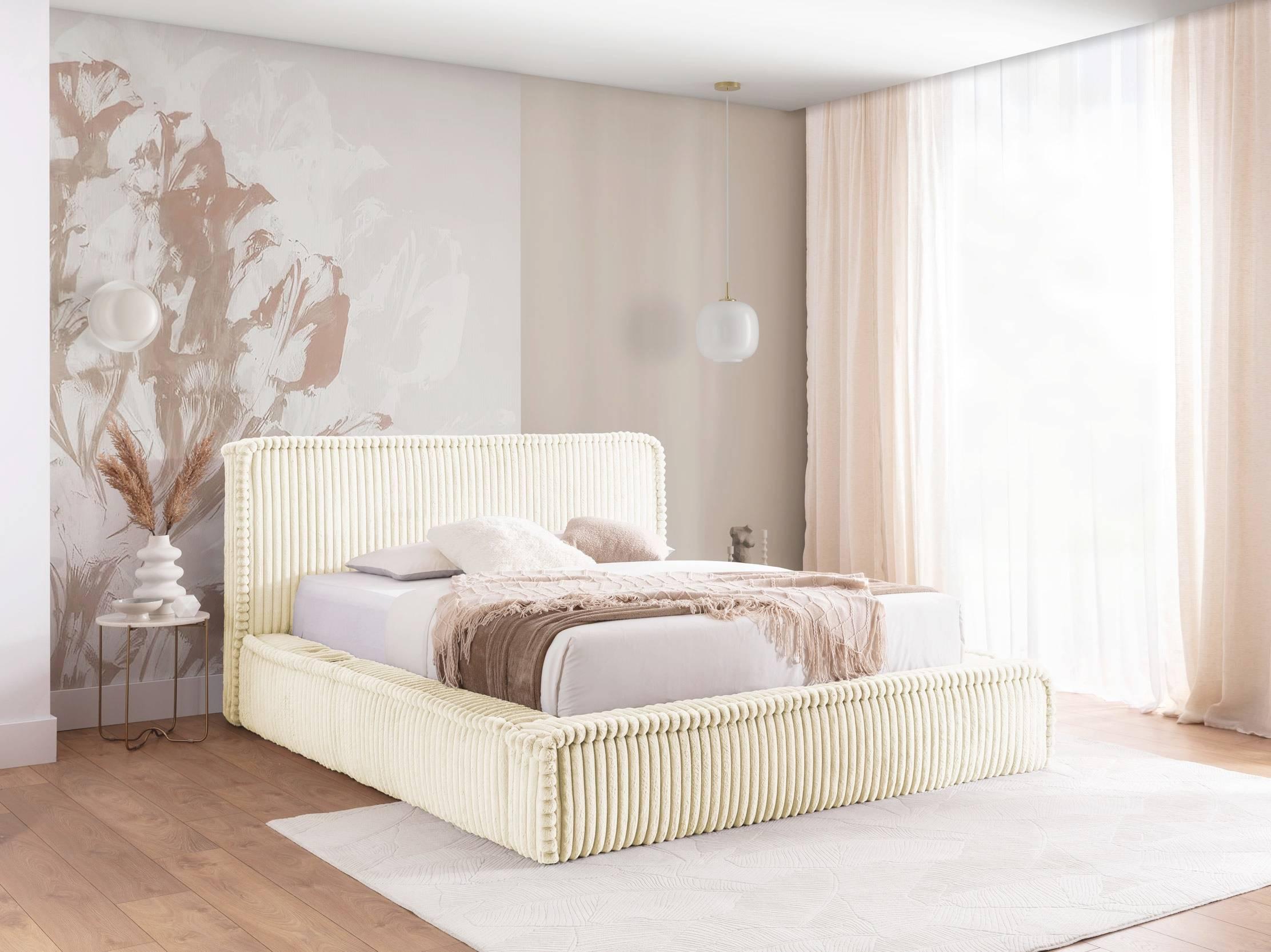 Blokker Ruffle Bedframe - 180 x 200 cm - Ivoor