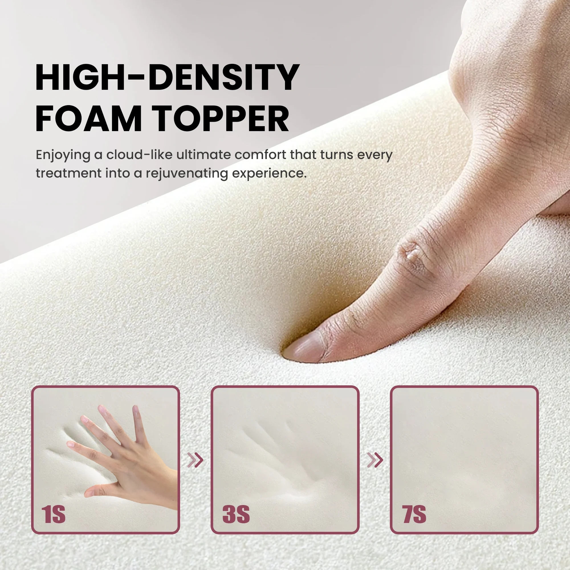 Lash Bed Foam Topper, Massage Table Memory Foam Topper, Ergonomic Curved Mattress Topper Lash Bed Cushion for Beauty Salon (71 Inches X 23.6 Inches(180cm X 60cm)) - Image 16
