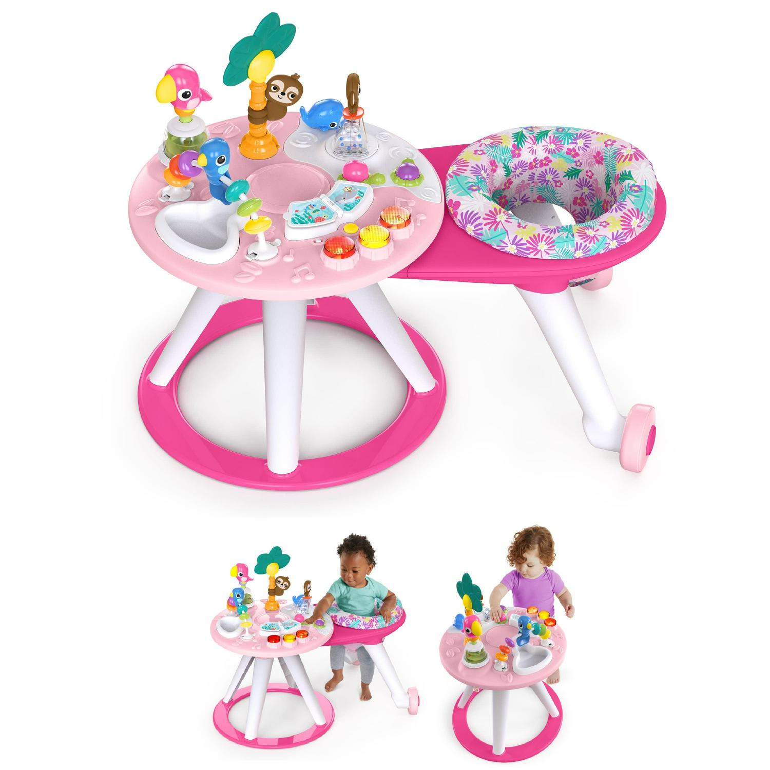 Alternative view of Bright Starts Around We Go 2-in-1 Walk-Around Baby Activity Center & Table. Tropic Coral. Age 6 Months+