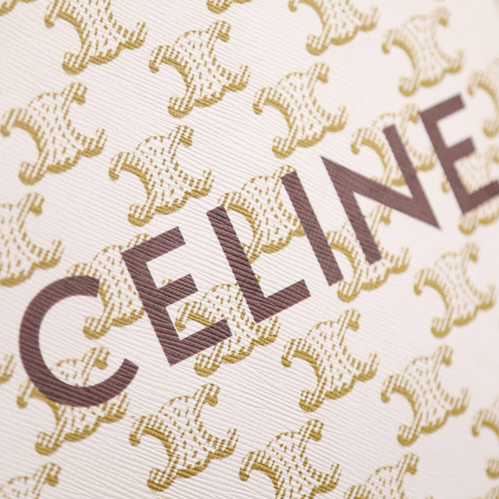 Celine Mini Vertical Cabas Bag in Triomphe Canvas With Celine Print1:1High-quality replica