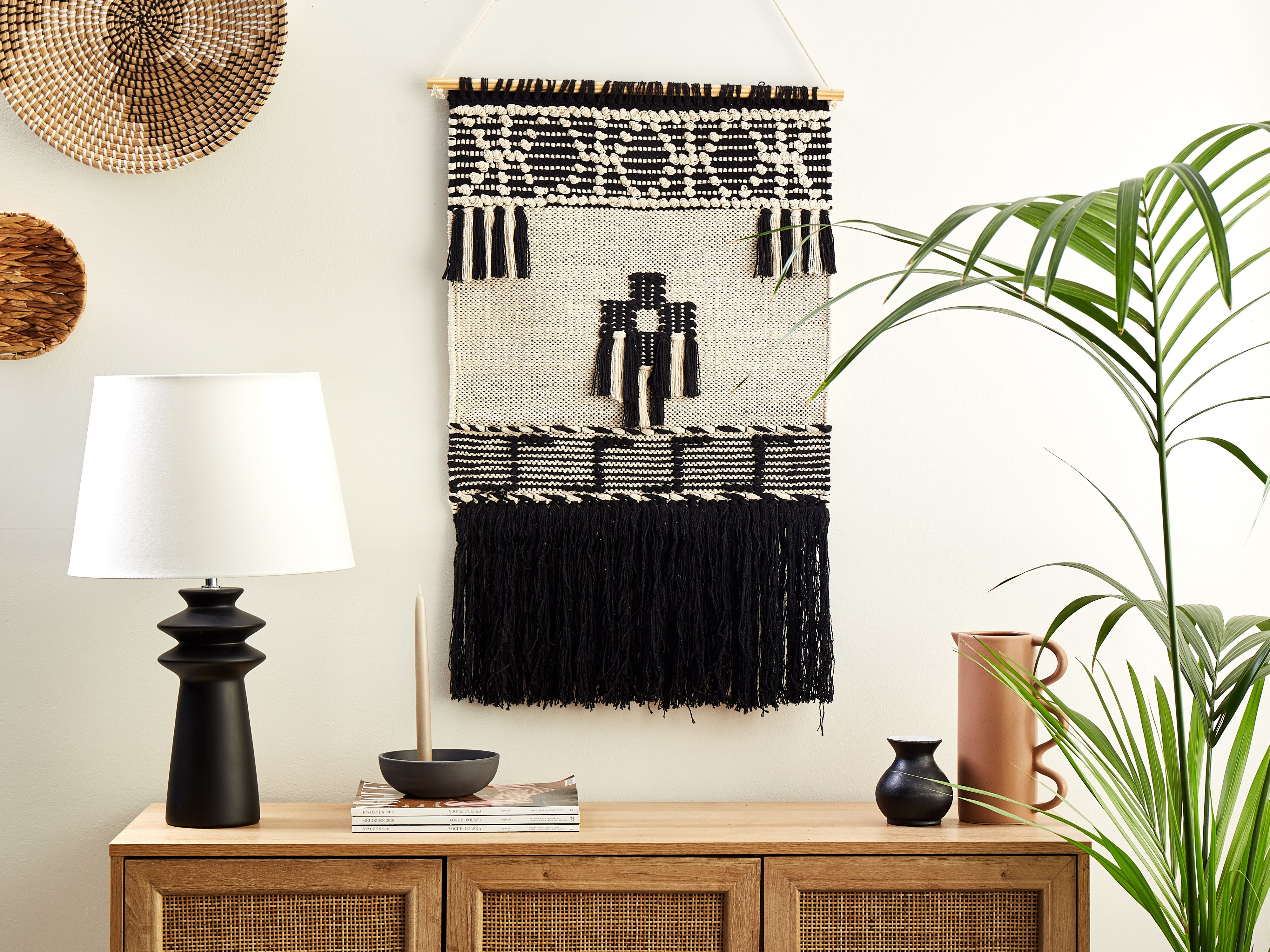 Fabric Wall Hanging LARKANA Cotton 117 cm Beige
