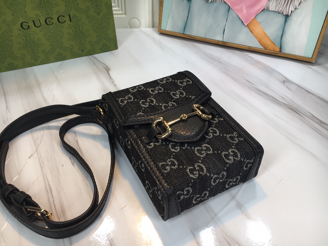 Replica Gucci Double G Horsebit 1955 Mini Bag1:1High-quality replica