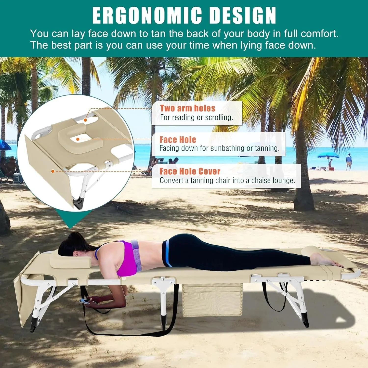 Slsy 5-Position Adjustable Folding Lounge Chair And Cot - 75.2" x 25.6" x 11.8" - Image 134 Slsy 5-Position Adjustable Folding Lounge Chair And Cot - 75.2" x 25.6" x 11.8" - Image 134