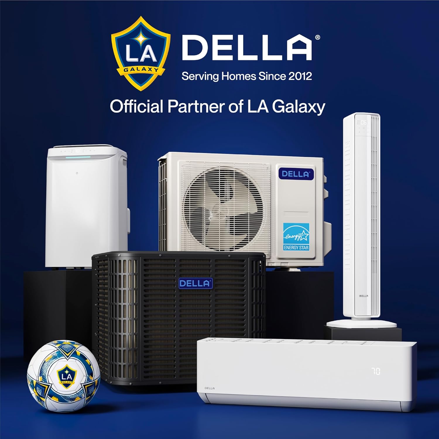 DELLA Motto Series Mini Split AC, 208-230V 17.5 SEER2 Cools up to 550 Sq.Ft, 12000 BTU Air Conditioner & Heater with 1 Ton Pre-Charged Heat Pump, Works with Alexa and WiFi