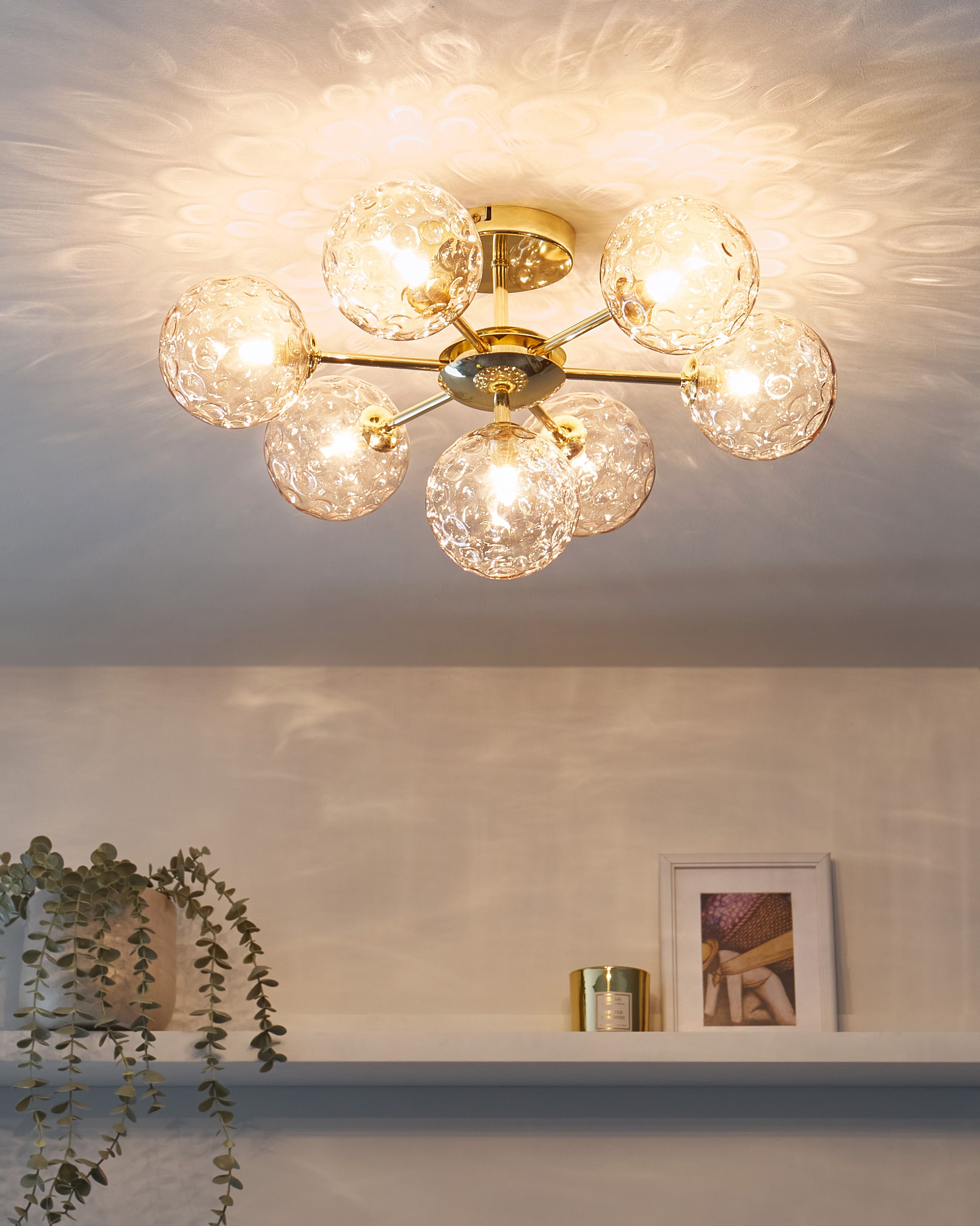 Ceiling Lamp ANADYR Glass Beige