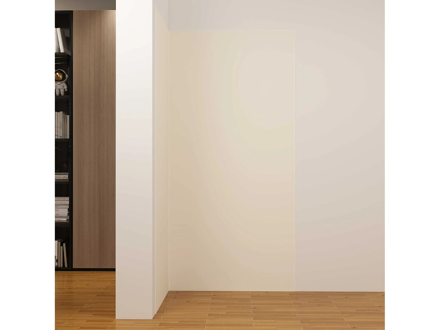 Lot de 2 panneaux muraux de douche Ivoire mural aluminium avec 3 profiles - L.100 x L.120 x H.210 cm - Étanche, durable et facile à nettoyer