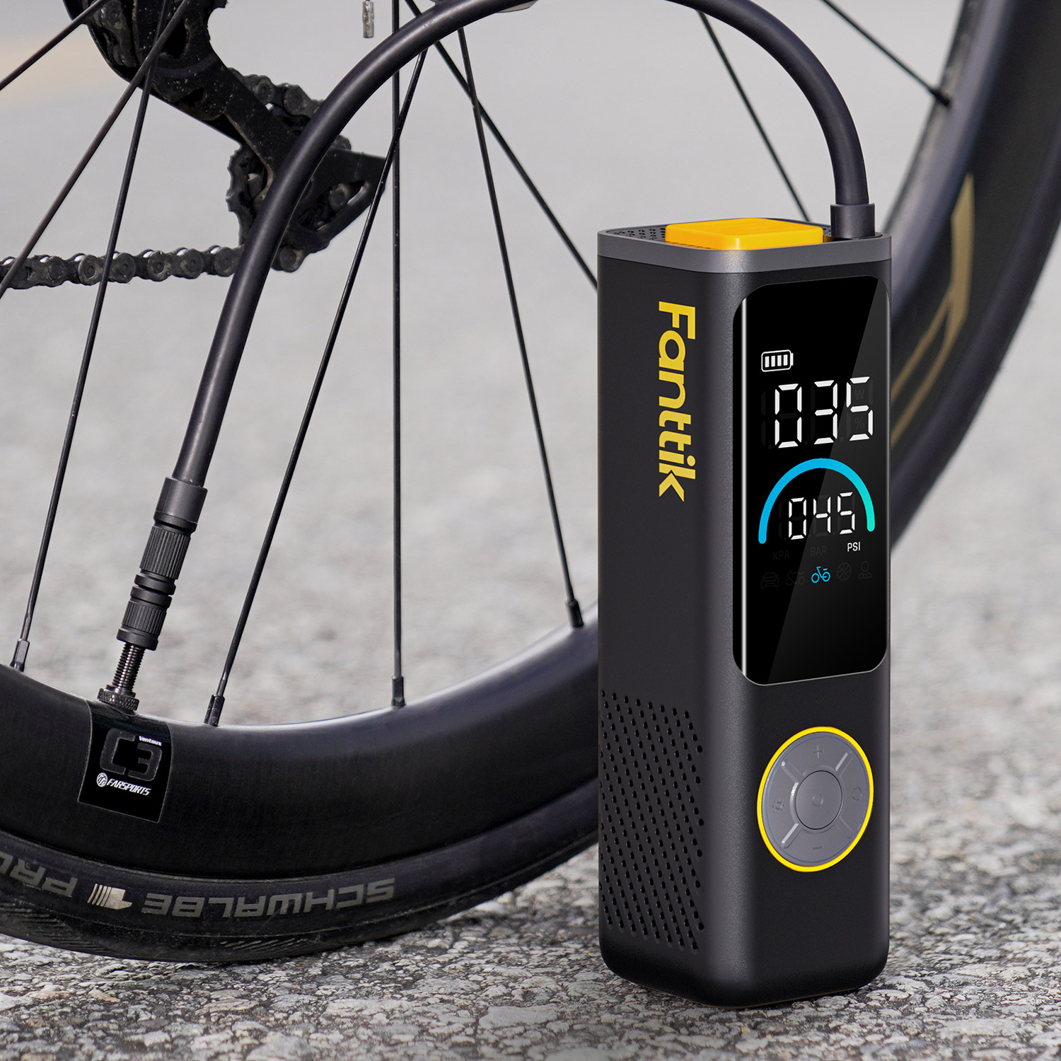 Fanttik S200 APEX Powerful Portable Air Pump and Tire Inflator with Power Bank - Image 5