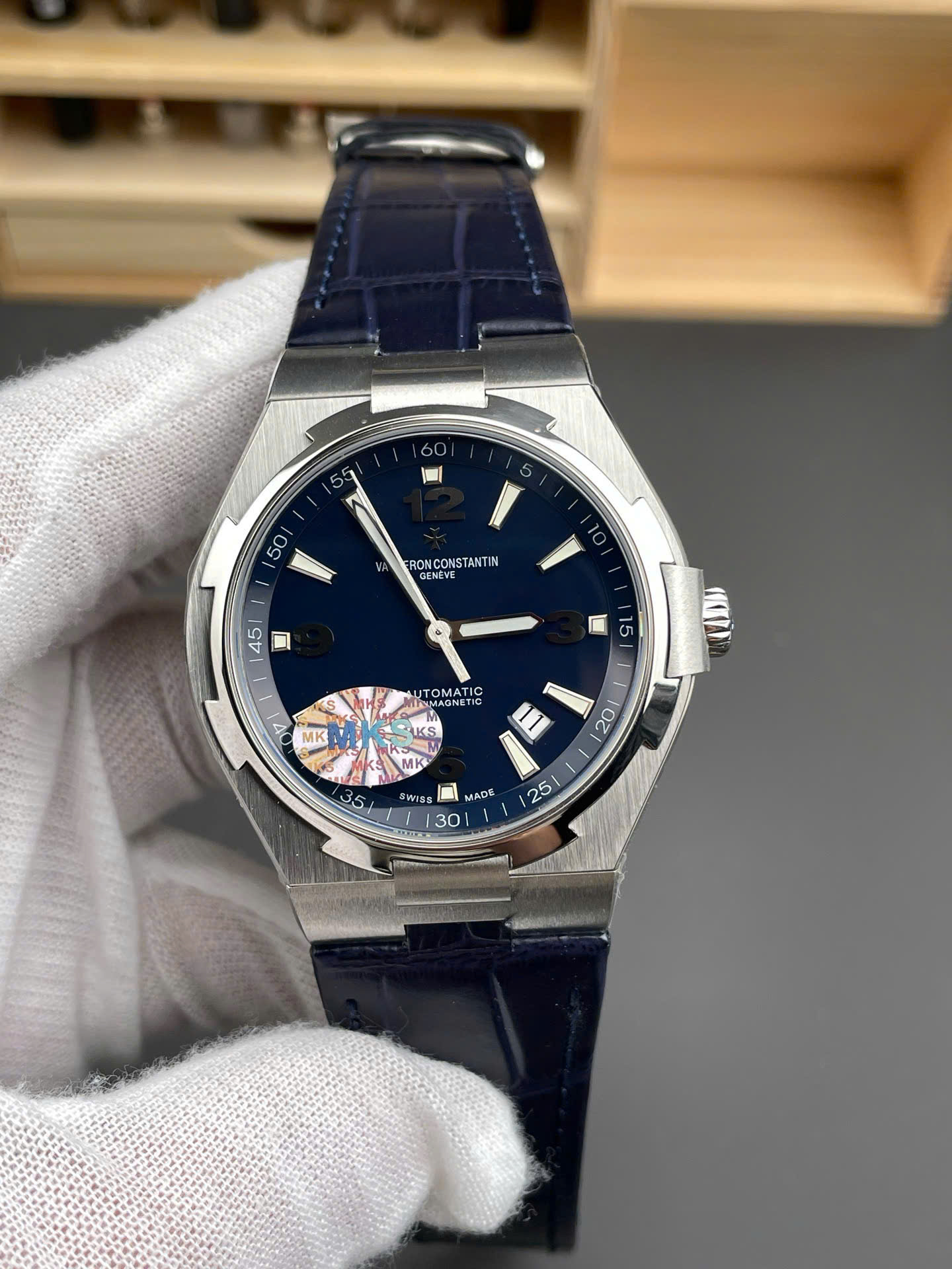 Vacheron Constantin Luxury Replica Watches Overseas 47040 Blue Dial MKS Factory 42mm - Top club