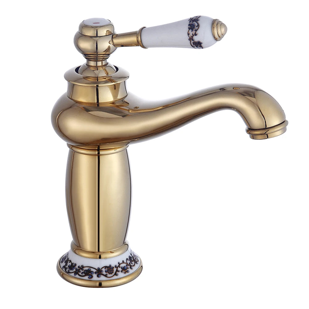 AntiqueGold | Enkelvoudige Handgreep Wastafelmixer