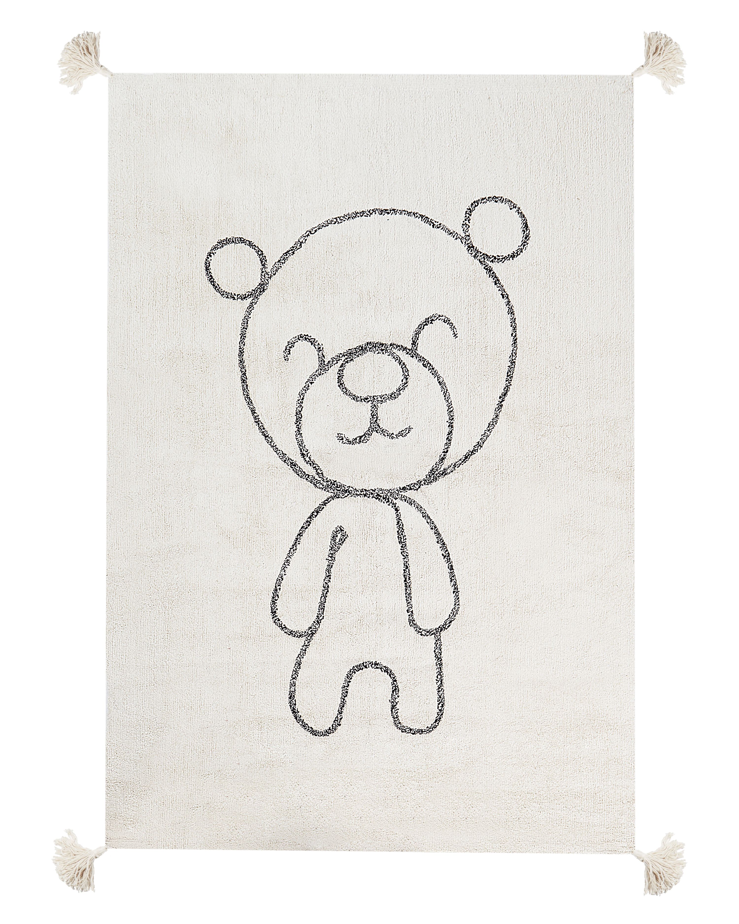 Kids Rug ZORAKAN Light Beige 140 x 200 cm Cotton