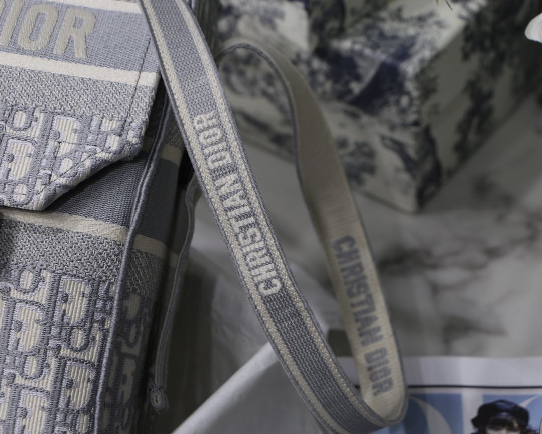 Camp Bag Oblique Embroidery Blue/Grey For Women‎ 11in/ 28cm CD1:1High-quality replica