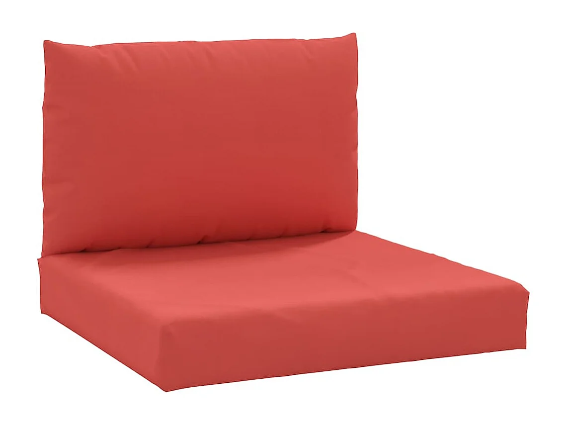 Coussins de palette lot de 2 rouge tissu oxford
