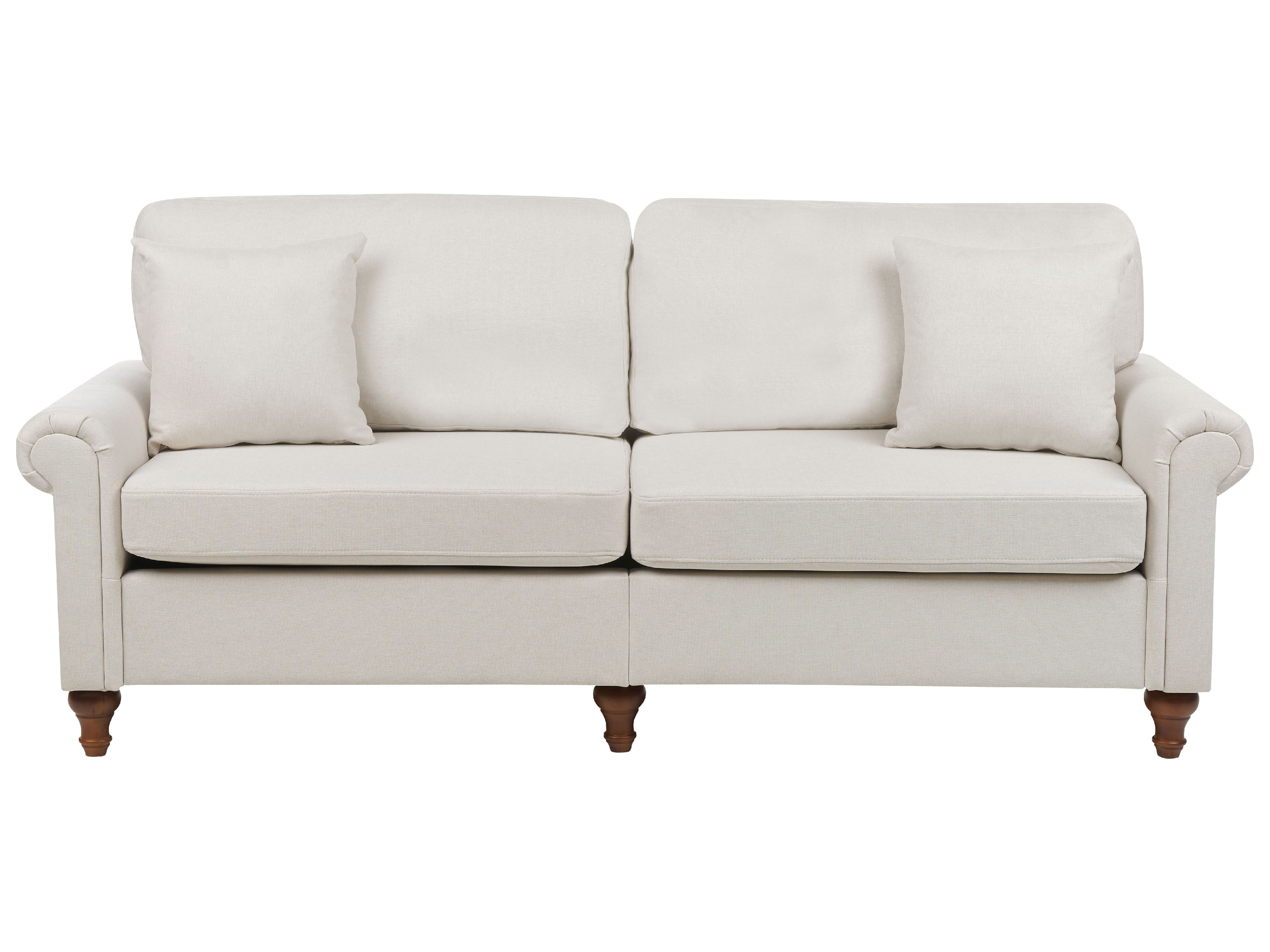 Sofa 3 Seater GINNERUP Fabric Light Beige
