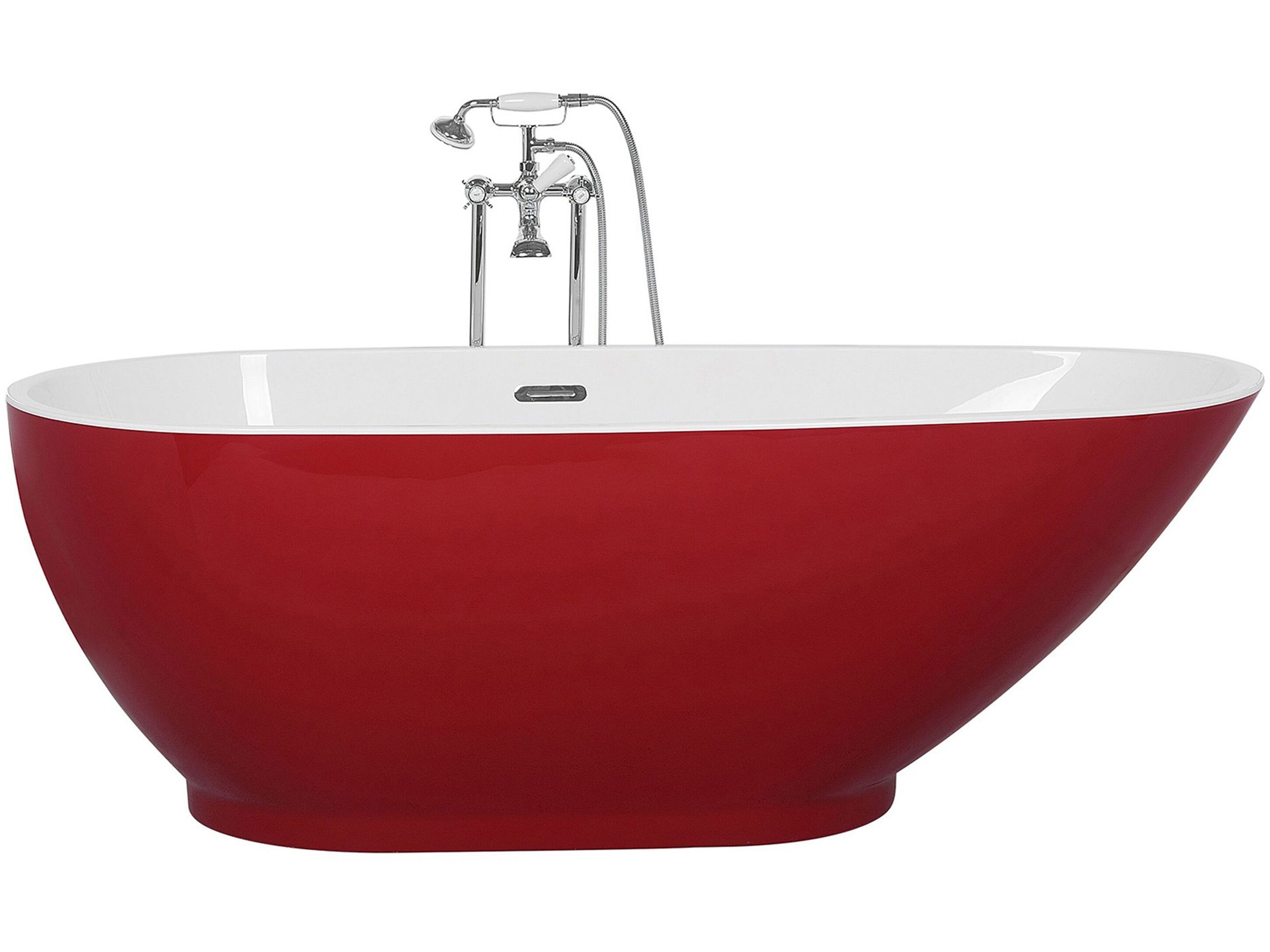 Freestanding Bathtub GUIANA 1730 x 820 mm Red