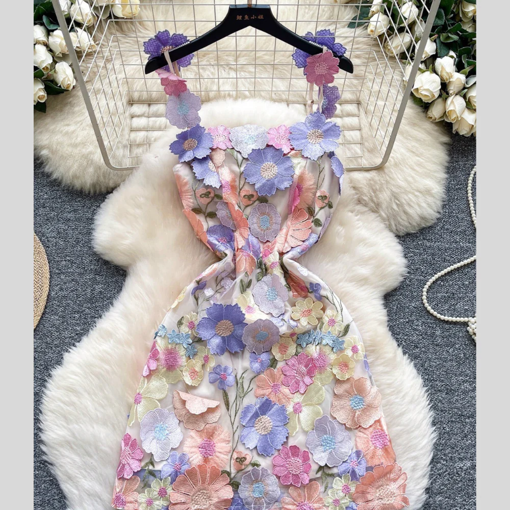 Floral Tie Waist Mini Dress - ZKZOOK