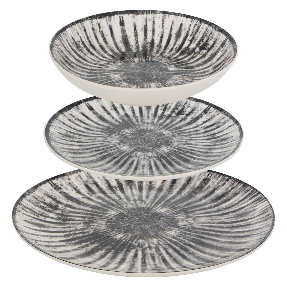 "Lucie" tableware set Porcelain, 12 pieces, Grey