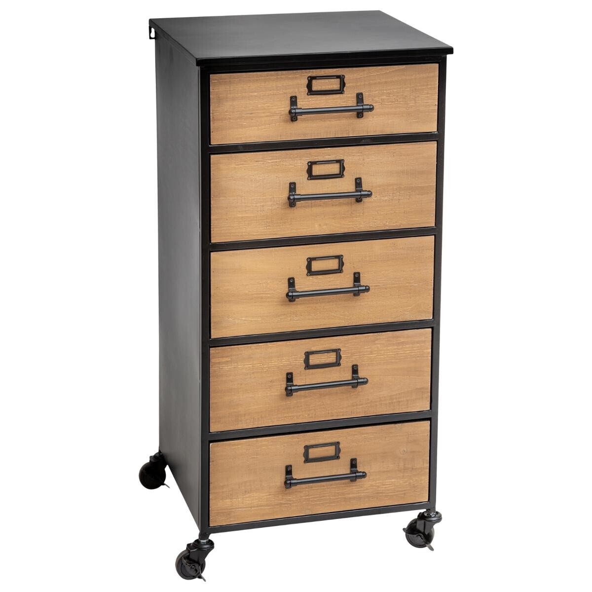 Chest of drawers "Baris" Black, 5 drawers