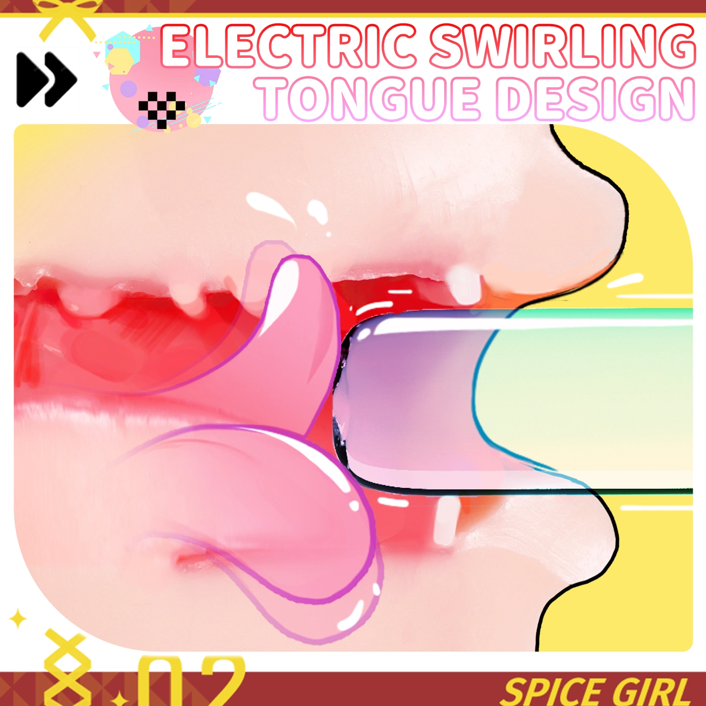 electric blowjob toy with three modes and five speeds for rotating tongue action