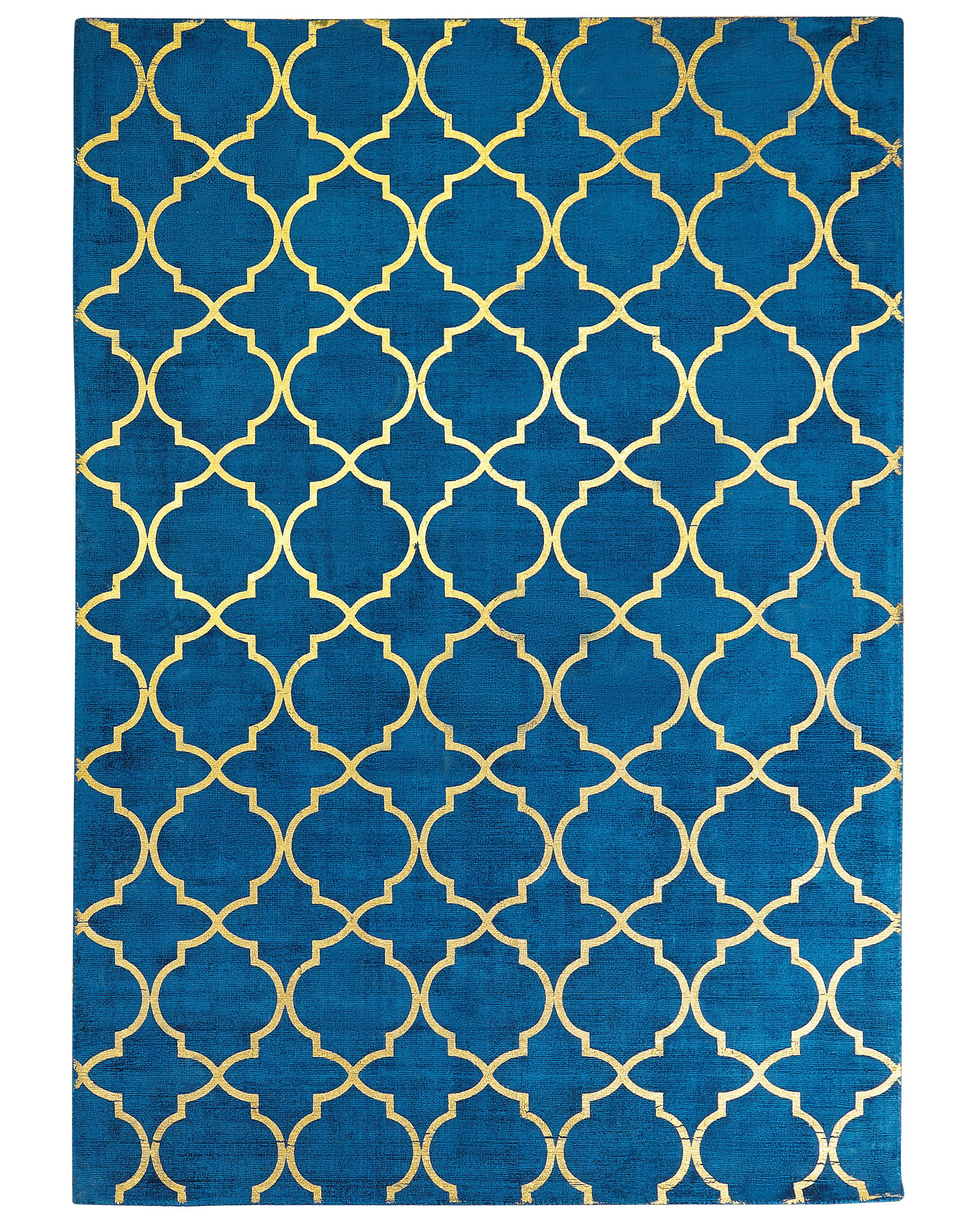 Rug YELKI Blue 160 x 230 cm Viscose