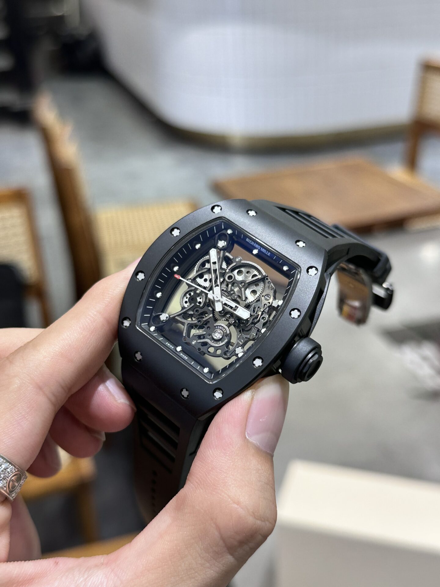 Richard Mille RM055 Black Ceramic Replica 1:1 Watch 45mm - Top club