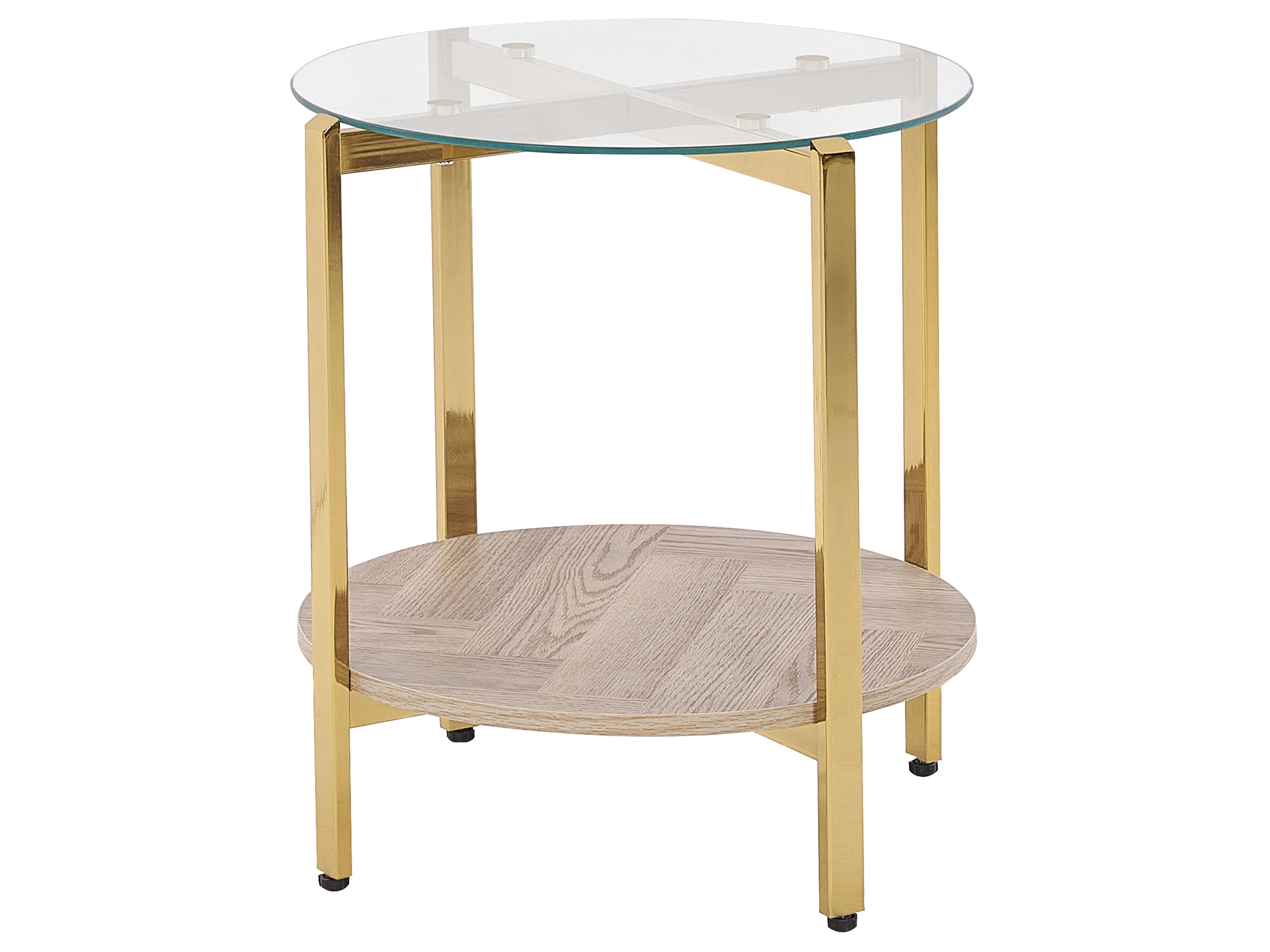 Side Table LOVELL Tempered Glass Gold
