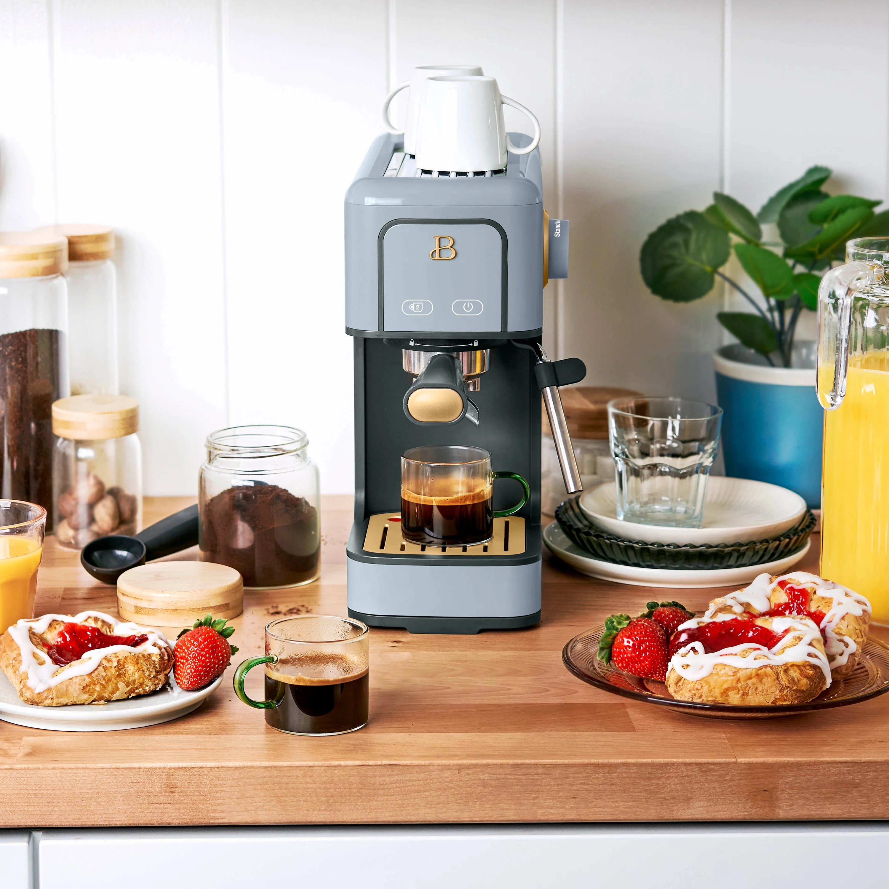 Beautiful Slim Espresso Machine with 20-Bar Pressure, Black Sesame by Drew Barrymore - Image 97